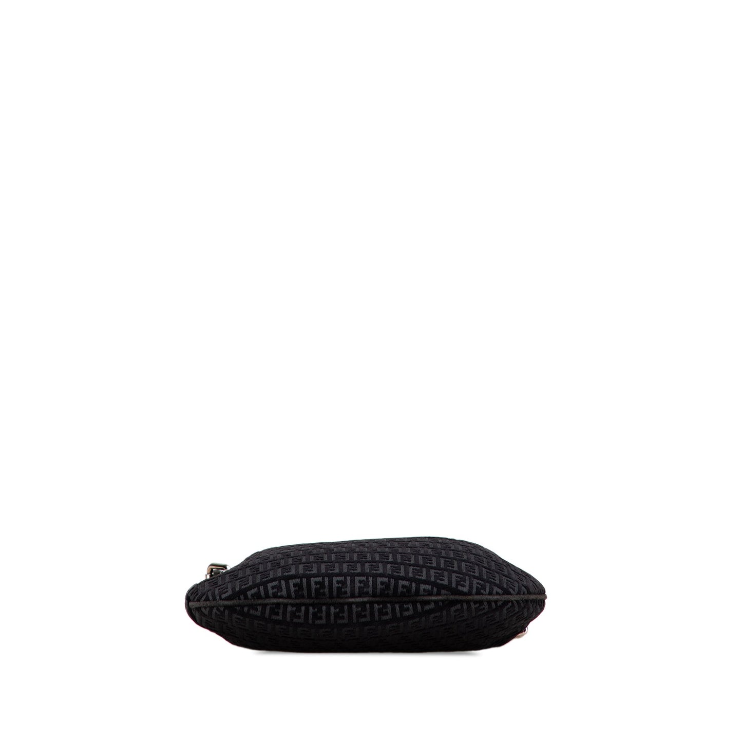 Fendi Zucchino Suede Oyster Shoulder Bag