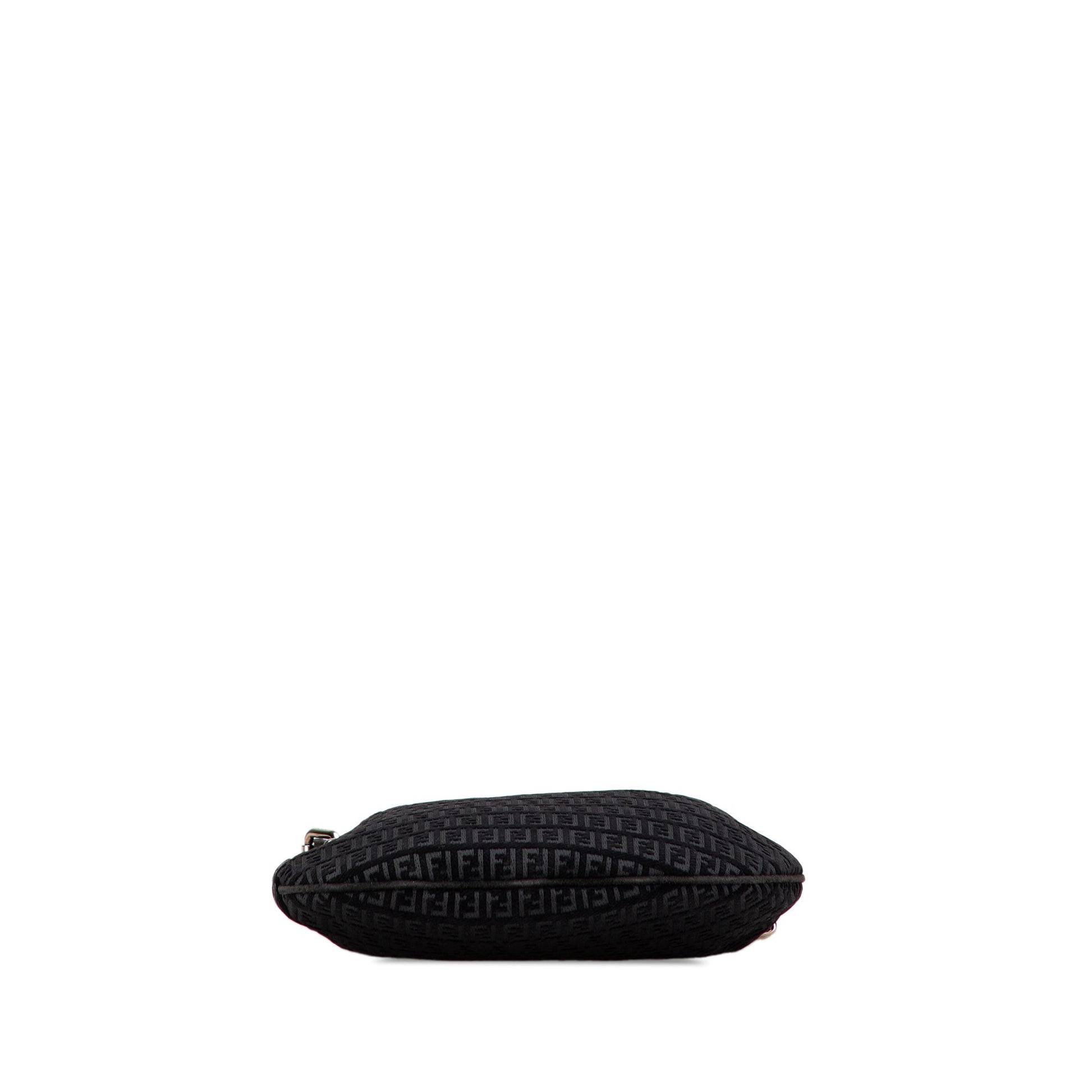 Fendi Zucchino Suede Oyster Shoulder Bag