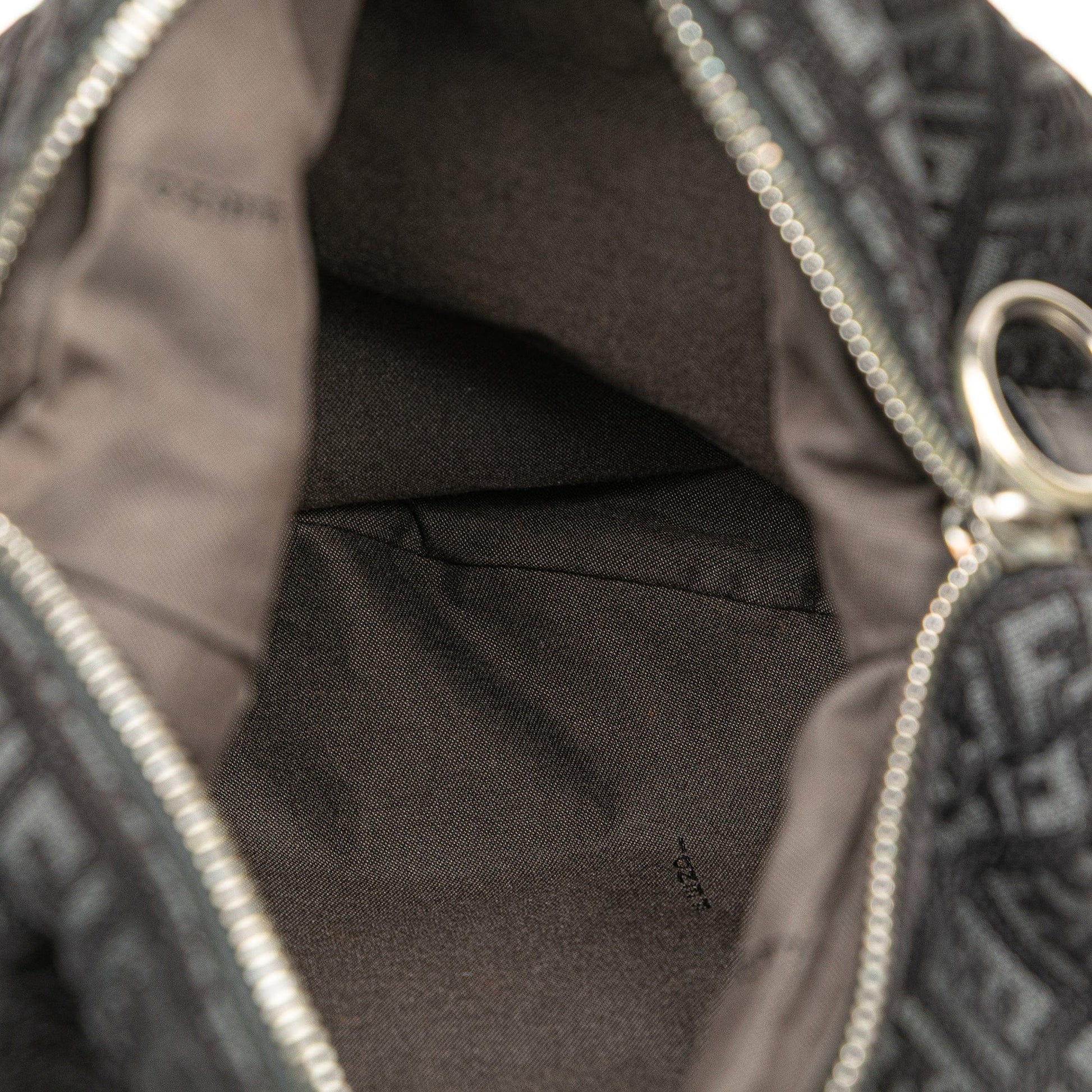 Fendi Zucchino Suede Oyster Shoulder Bag