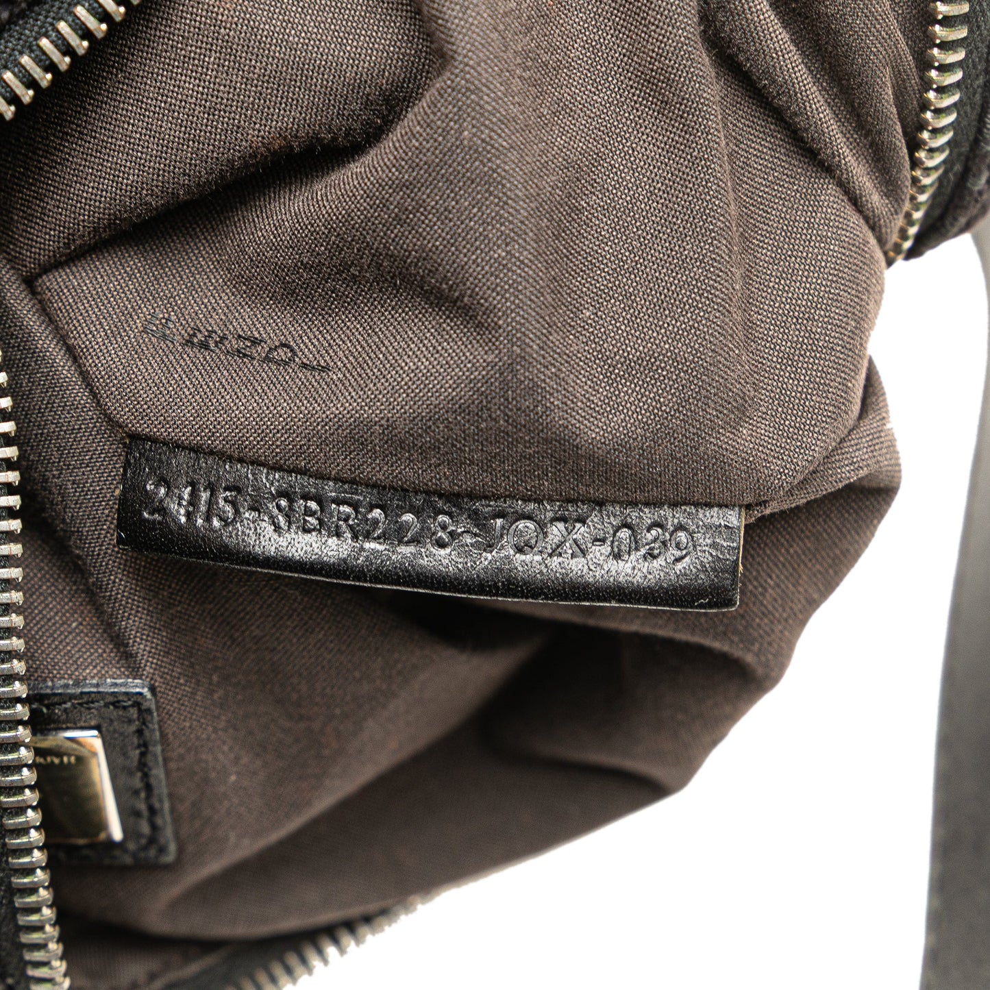 Fendi Zucchino Suede Oyster Shoulder Bag