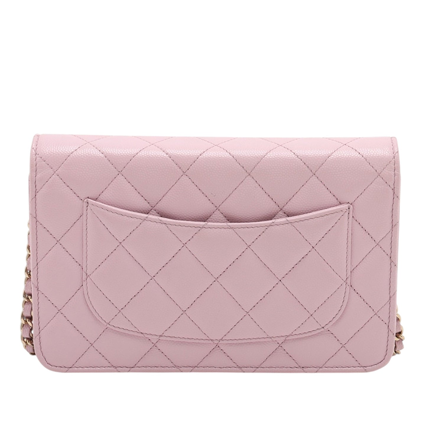 Chanel CC Quilted Caviar Wallet on Chain