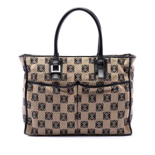 LOEWE Anagram Canvas Repeat Tote