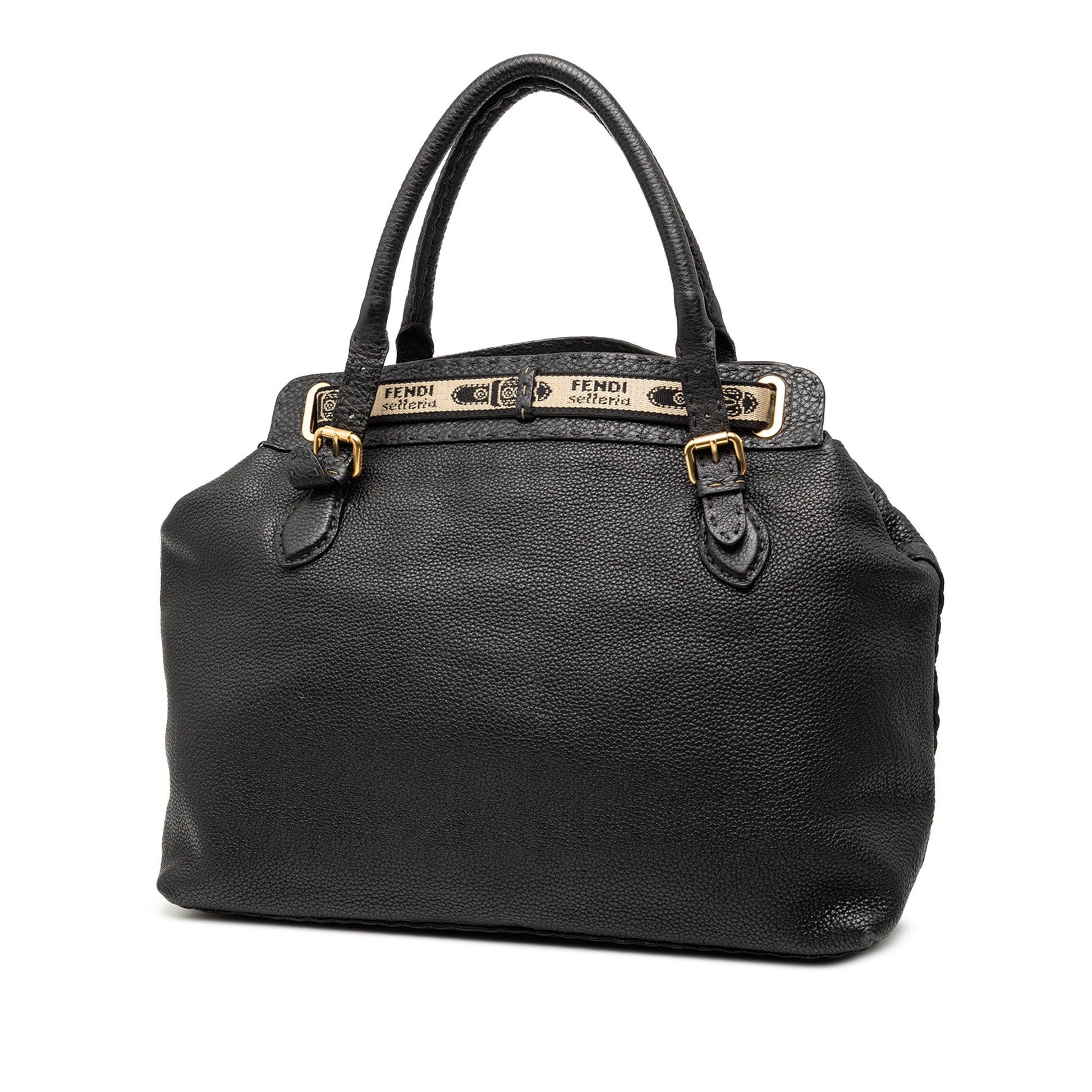 Fendi Large Leather Selleria Villa Borghese Tote