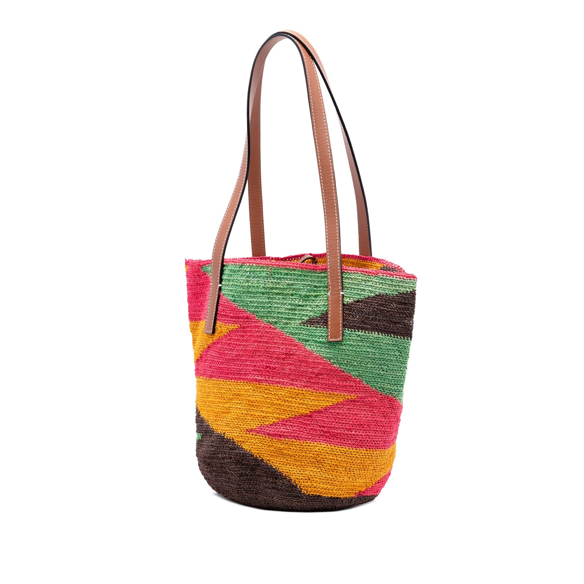 LOEWE Paulas Ibiza Multicolor Straw Shigra Basket Tote