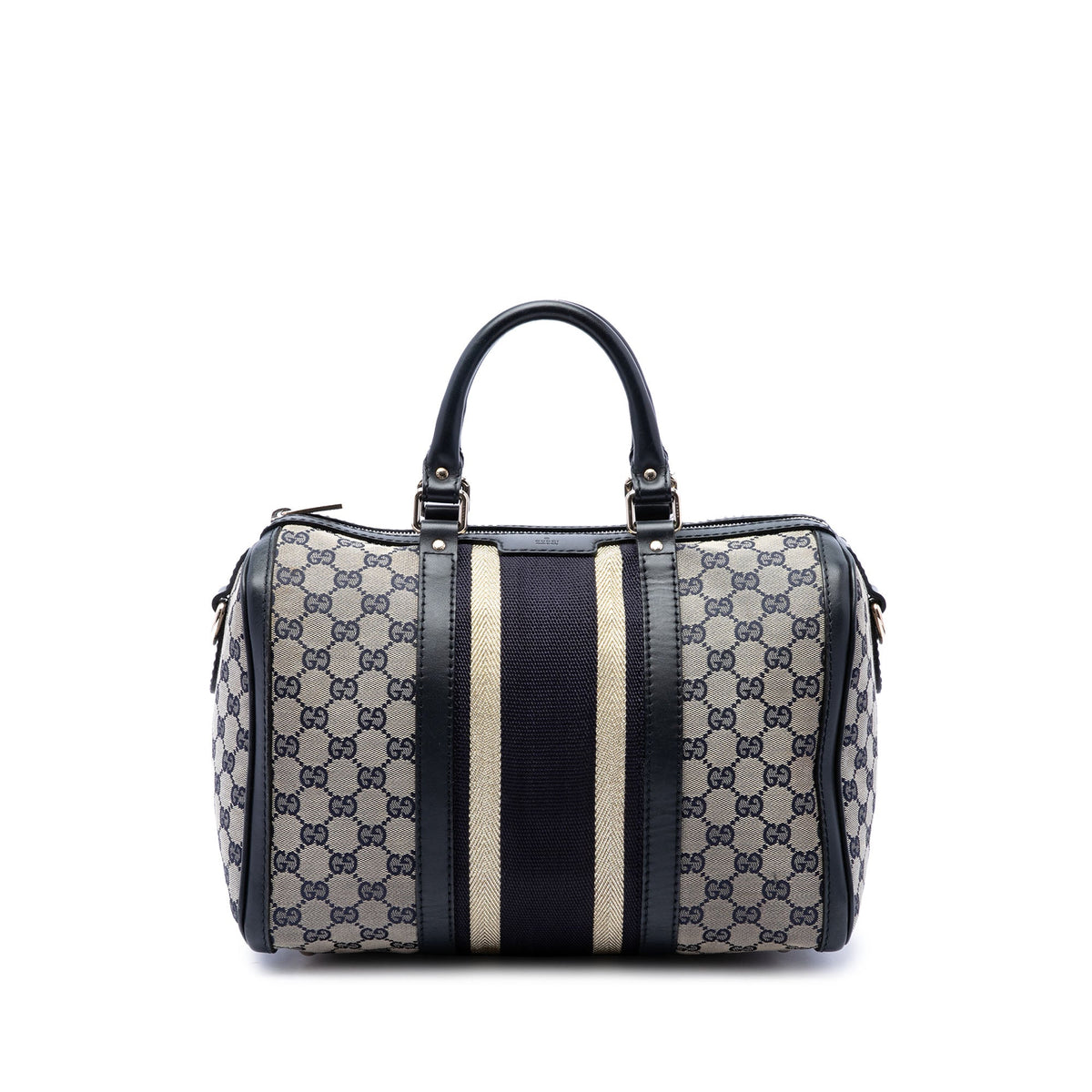 Gucci Medium GG Canvas Web Joy Boston Bag — Beige