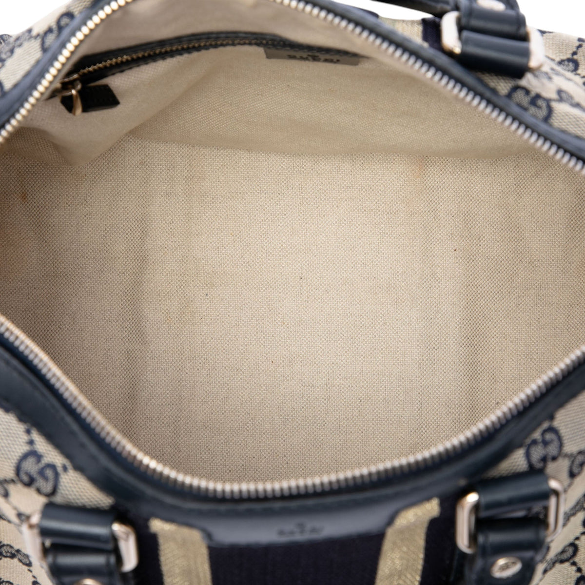 Gucci Medium GG Canvas Web Joy Boston Bag — Beige