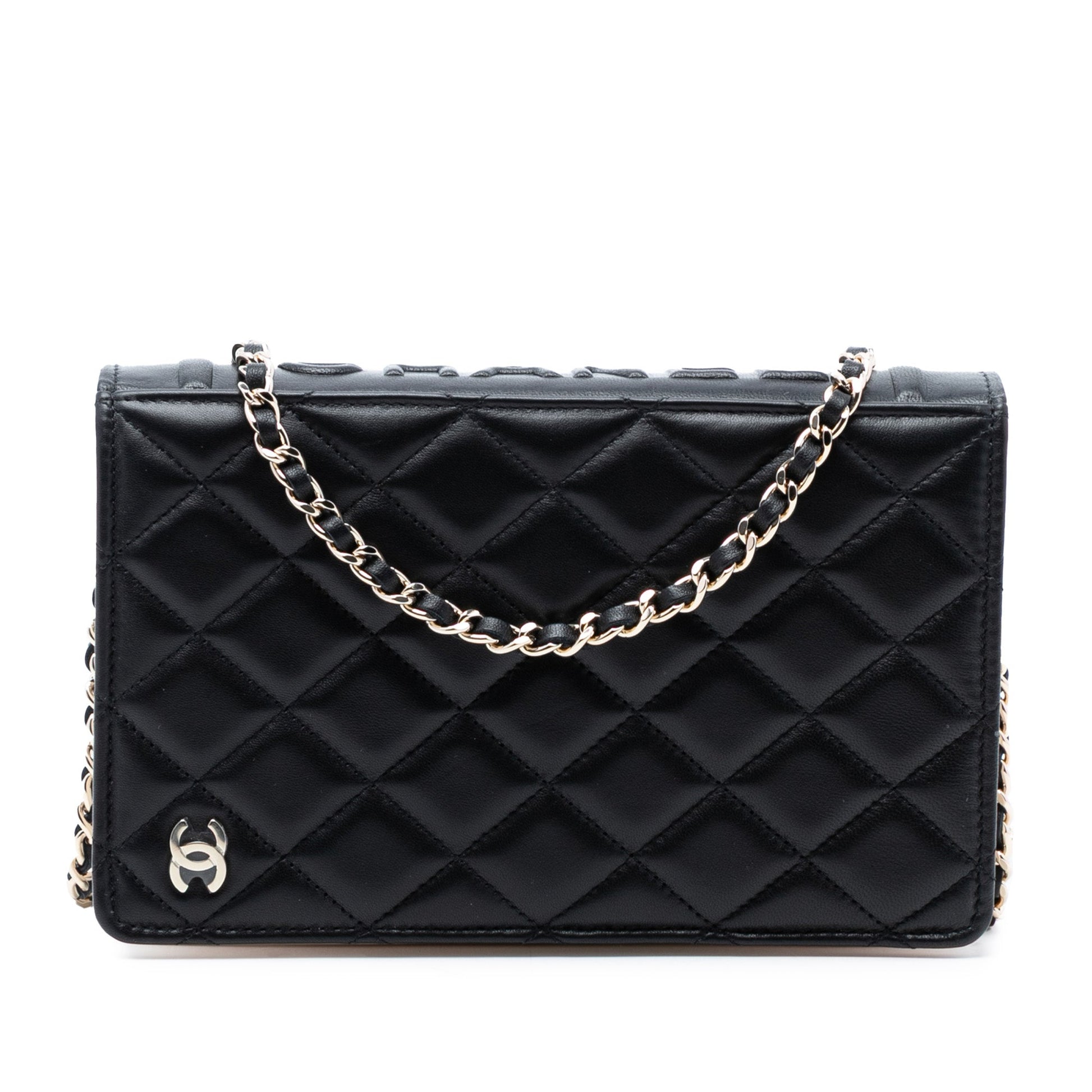 Chanel Quilted Lambskin Book Wallet On Chain