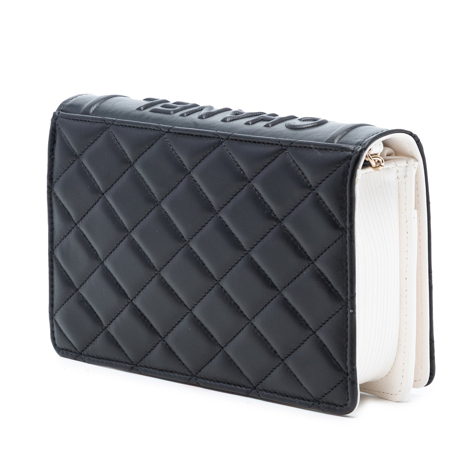 Chanel Quilted Lambskin Book Wallet On Chain