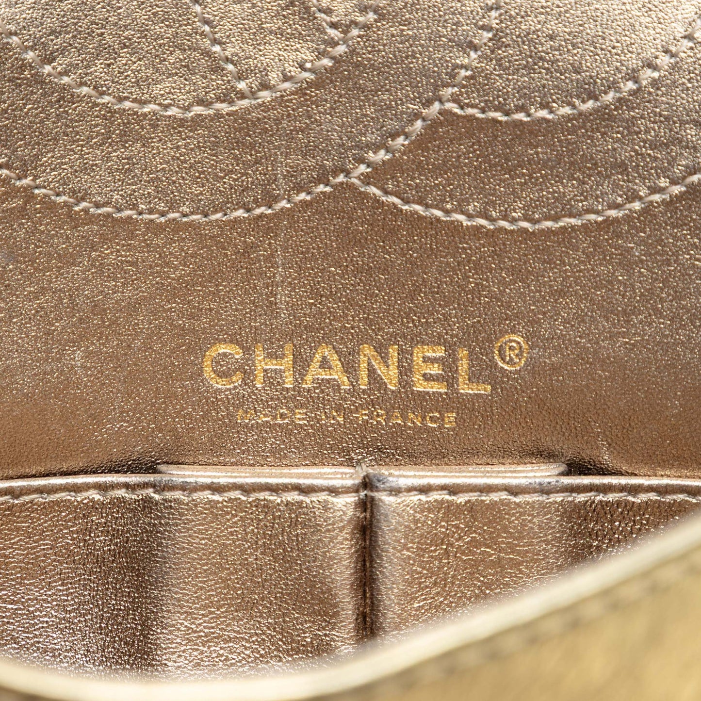 Quilted Metallic Aged Calfskin Reissue 2.55 Double Flap 225