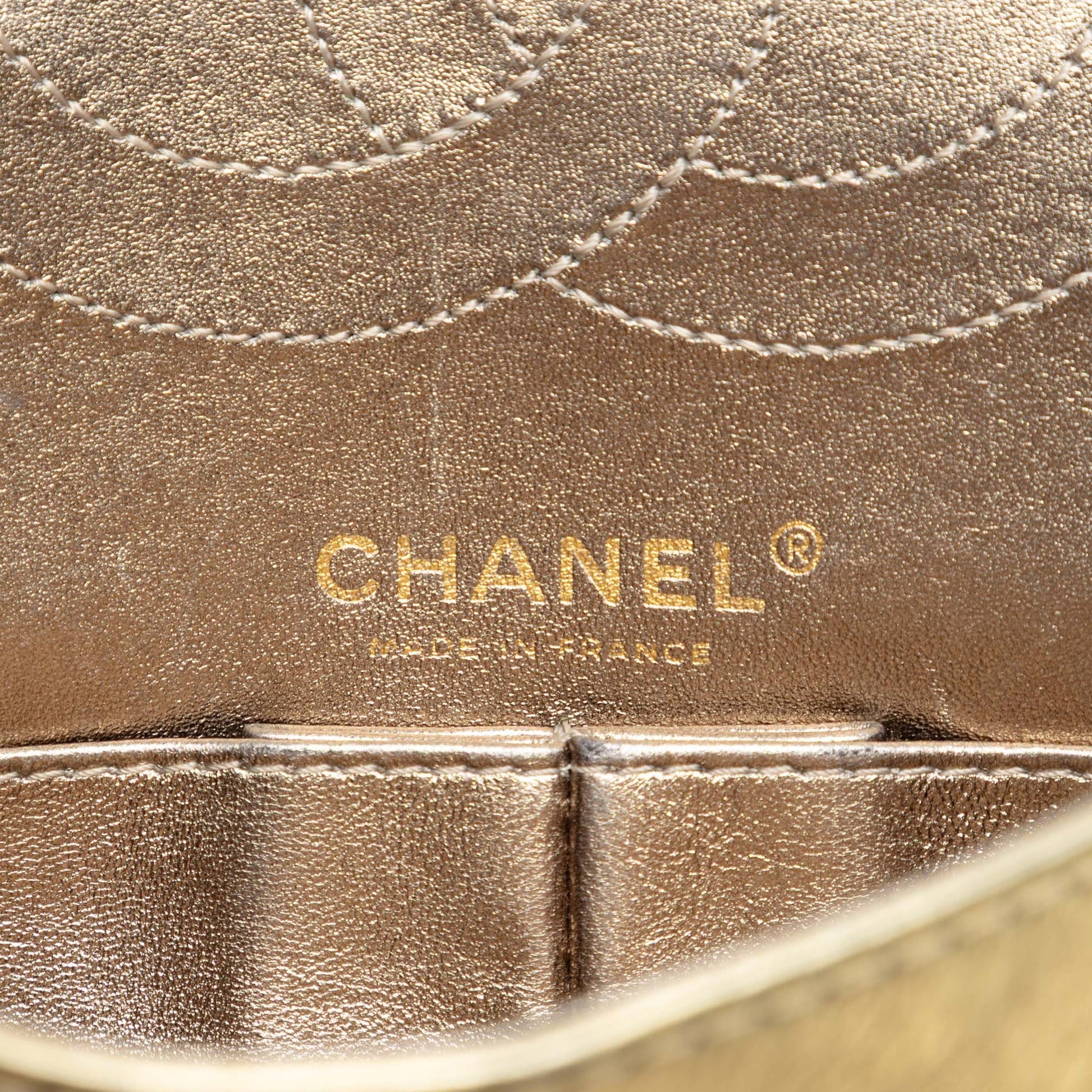 Quilted Metallic Aged Calfskin Reissue 2.55 Double Flap 225