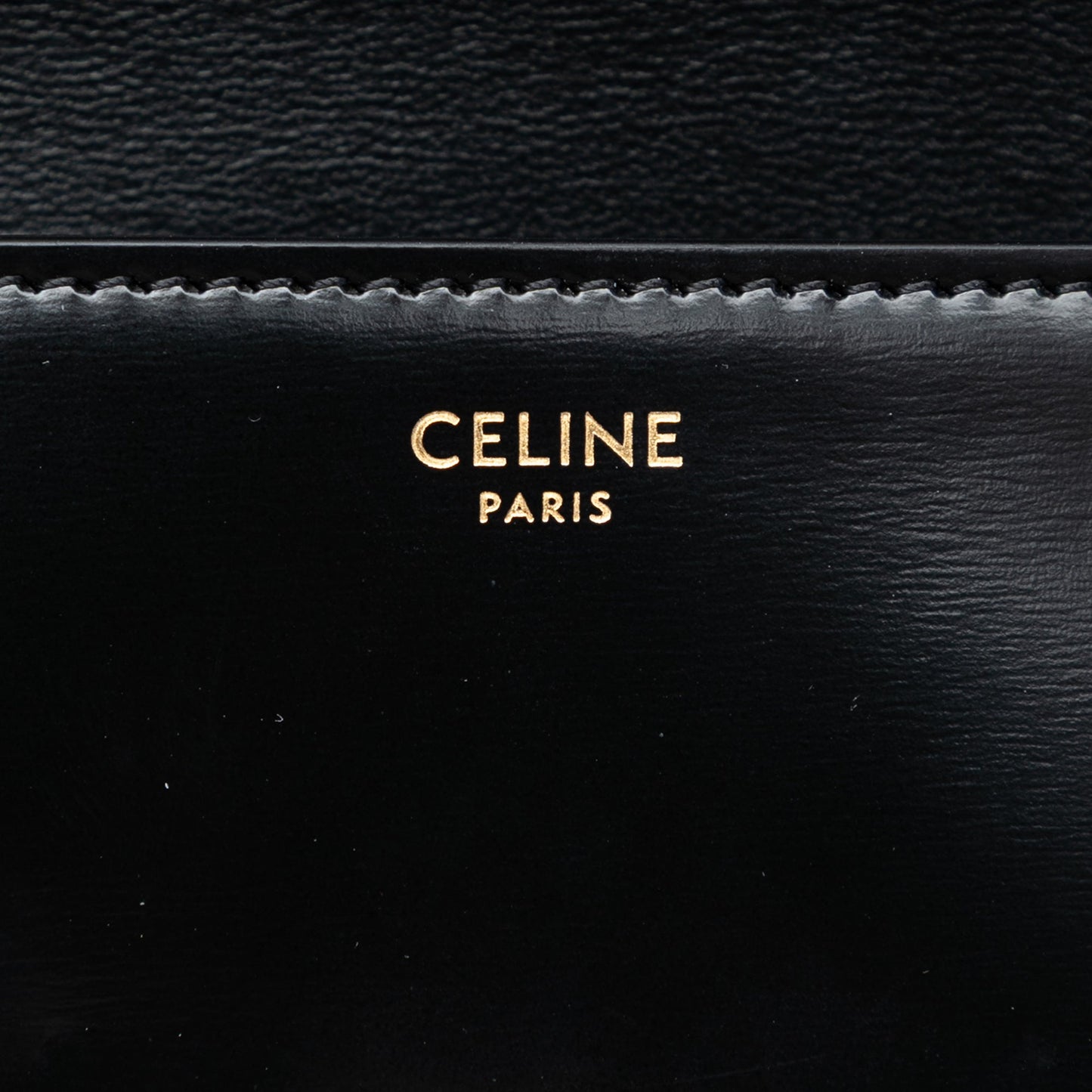 Celine Shiny Calfskin Triomphe Claude Shoulder Bag