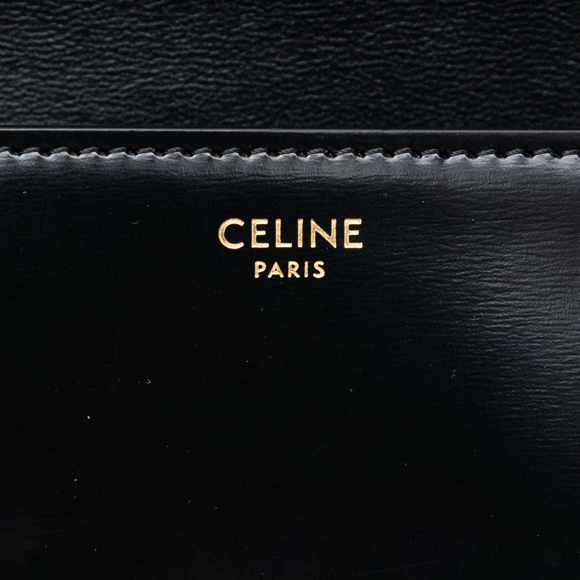 Celine Shiny Calfskin Triomphe Claude Shoulder Bag