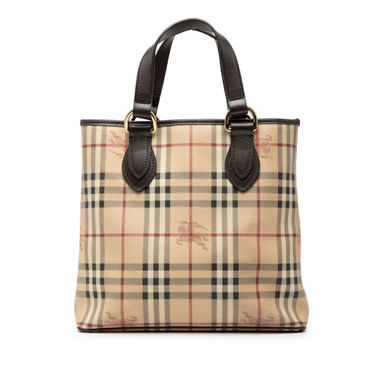 Burberry Haymarket Check Coated Canvas Tote
