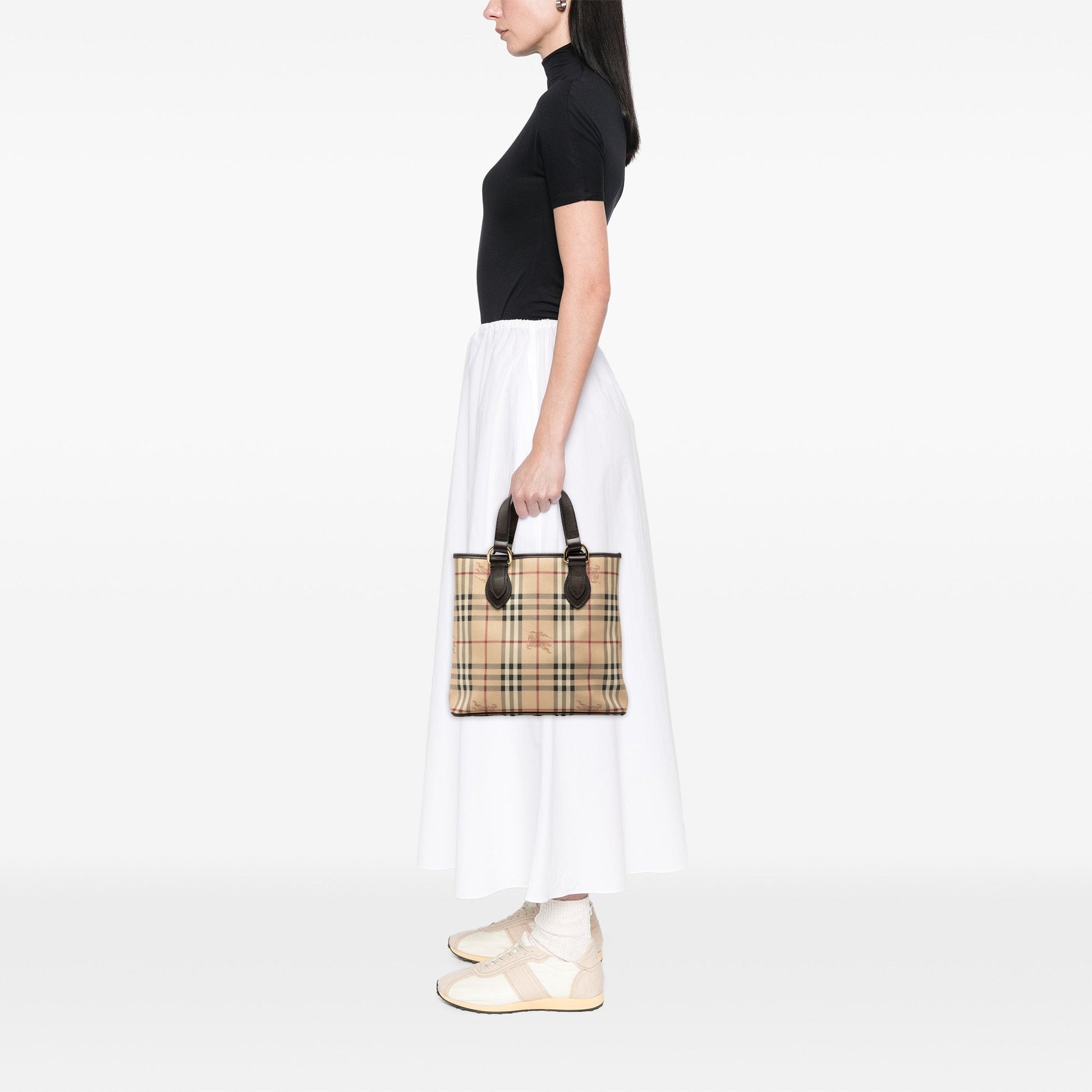 Burberry Haymarket Check Coated Canvas Tote
