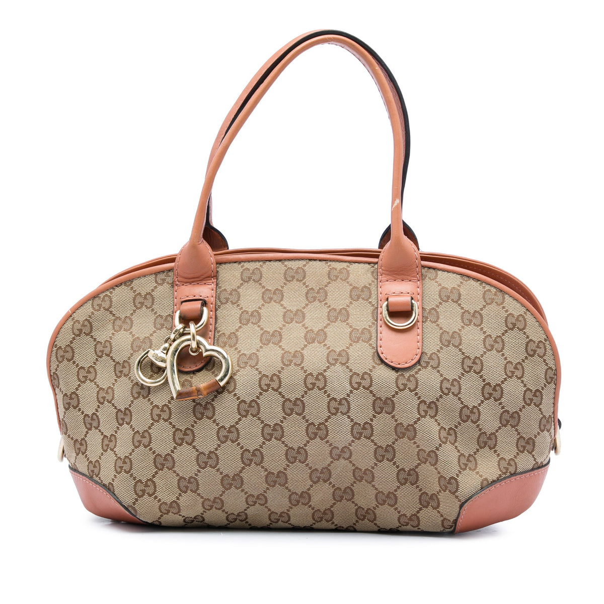 Gucci GG Canvas Heart Bit Satchel