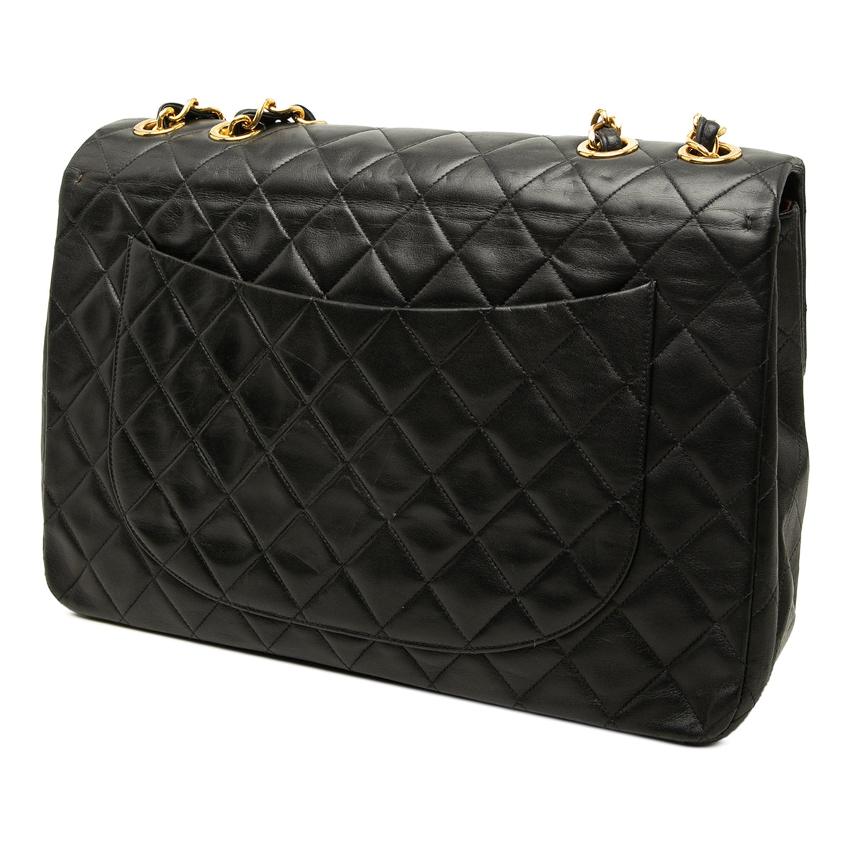 Chanel Maxi XL Classic Lambskin Single Flap — Black