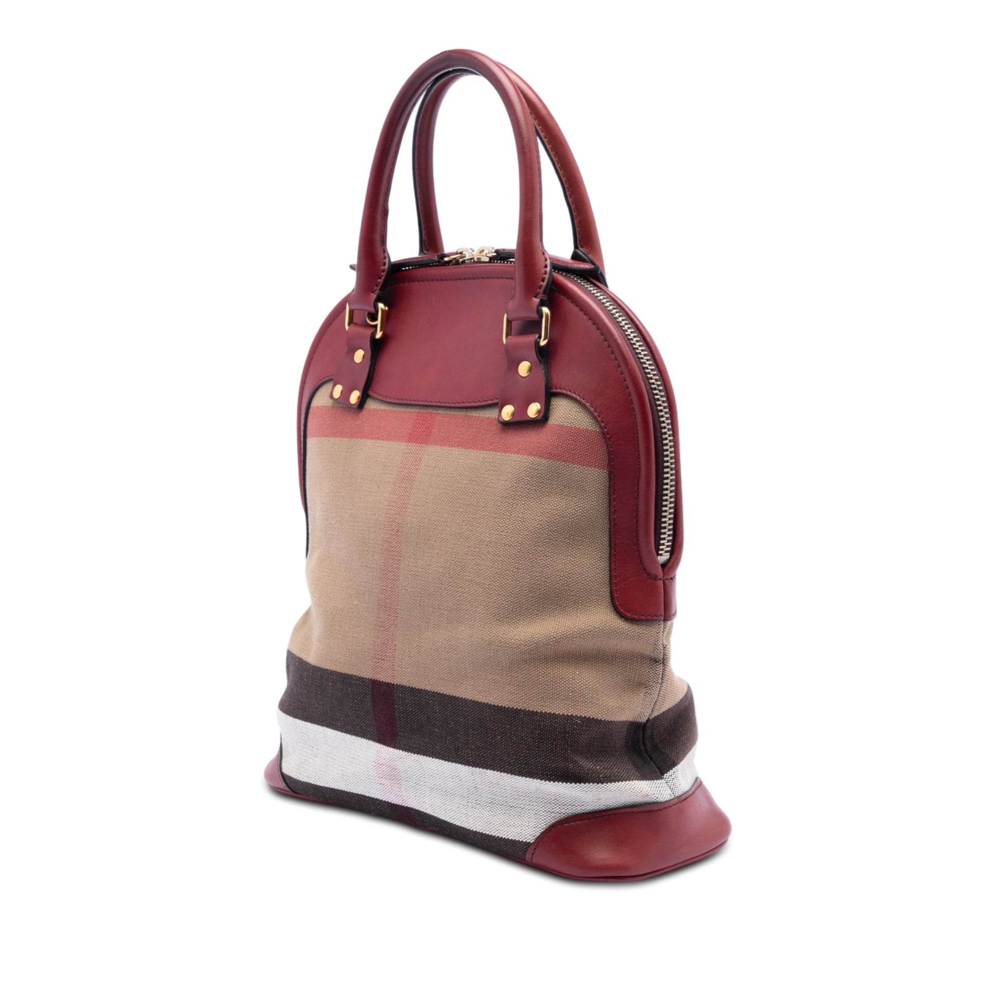 Burberry Medium Mega Check Canvas Bloomsbury Saddle Satchel