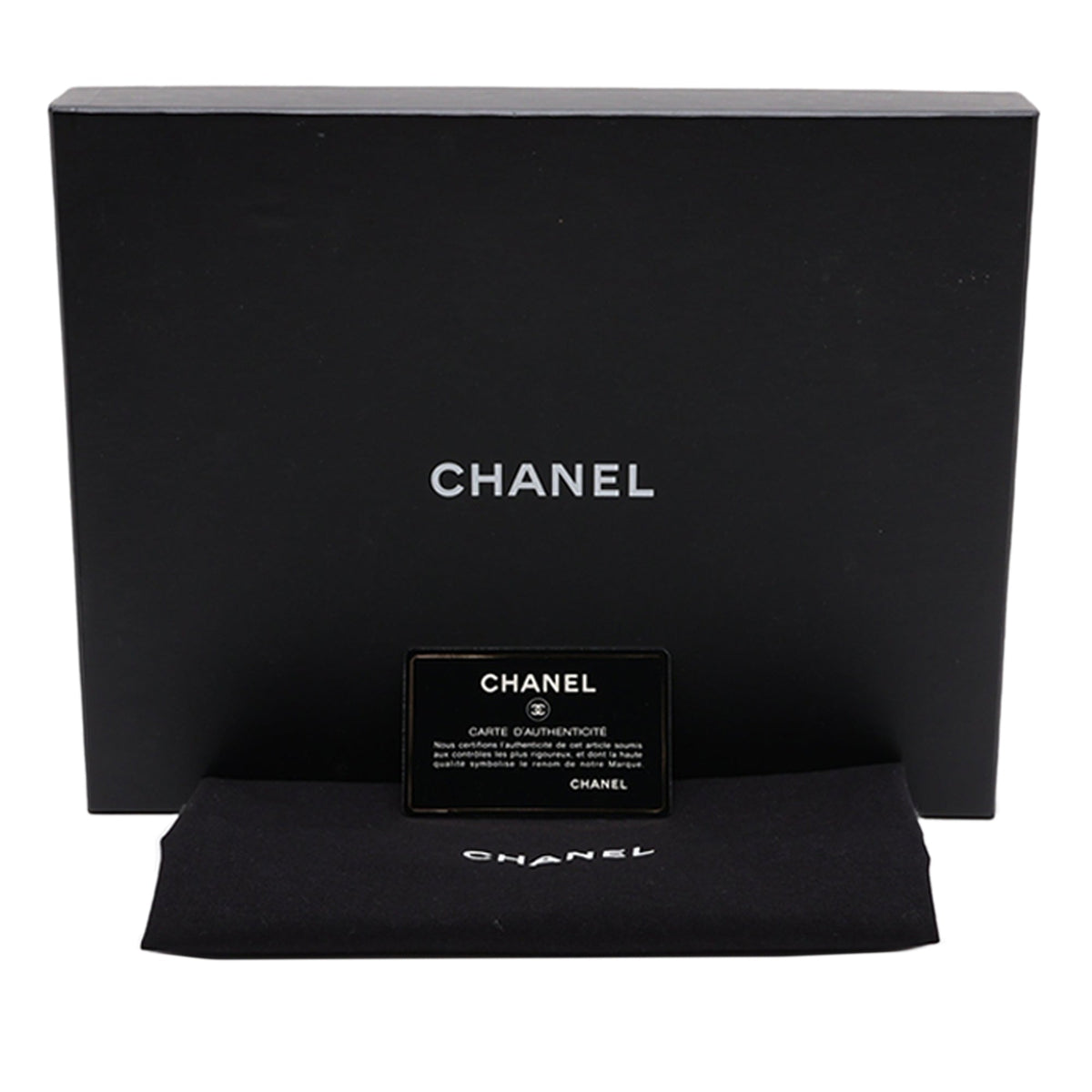 Chanel Quilted Caviar Clutch — Blue