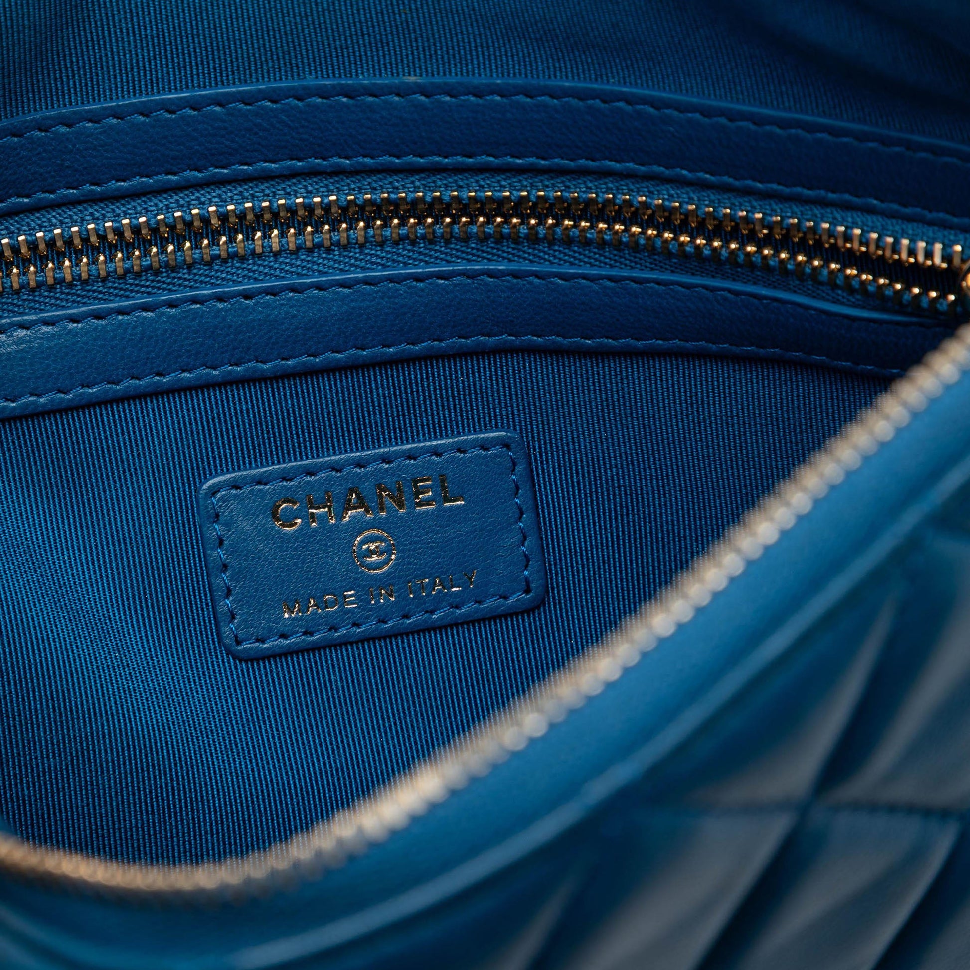 Chanel Medium Quilted Lambskin O Case Clutch