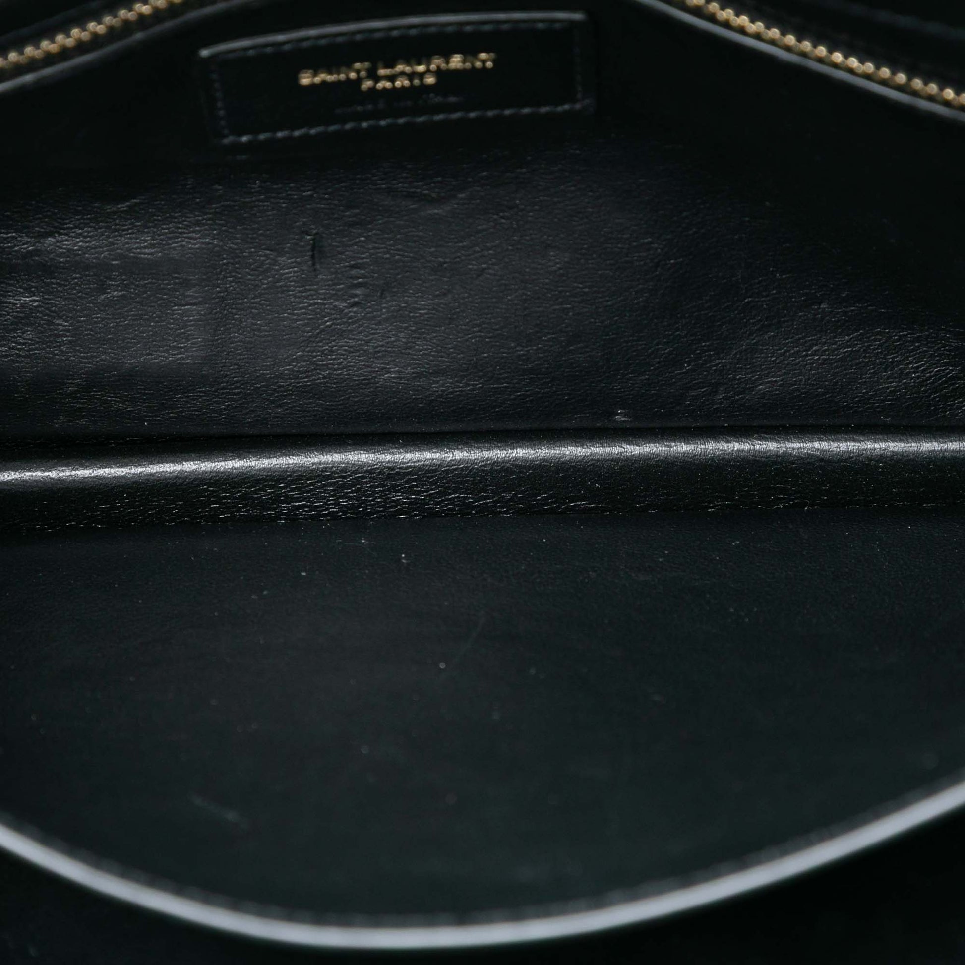 Saint Laurent Bicolor Quilted Lambskin Gaby Crossbody