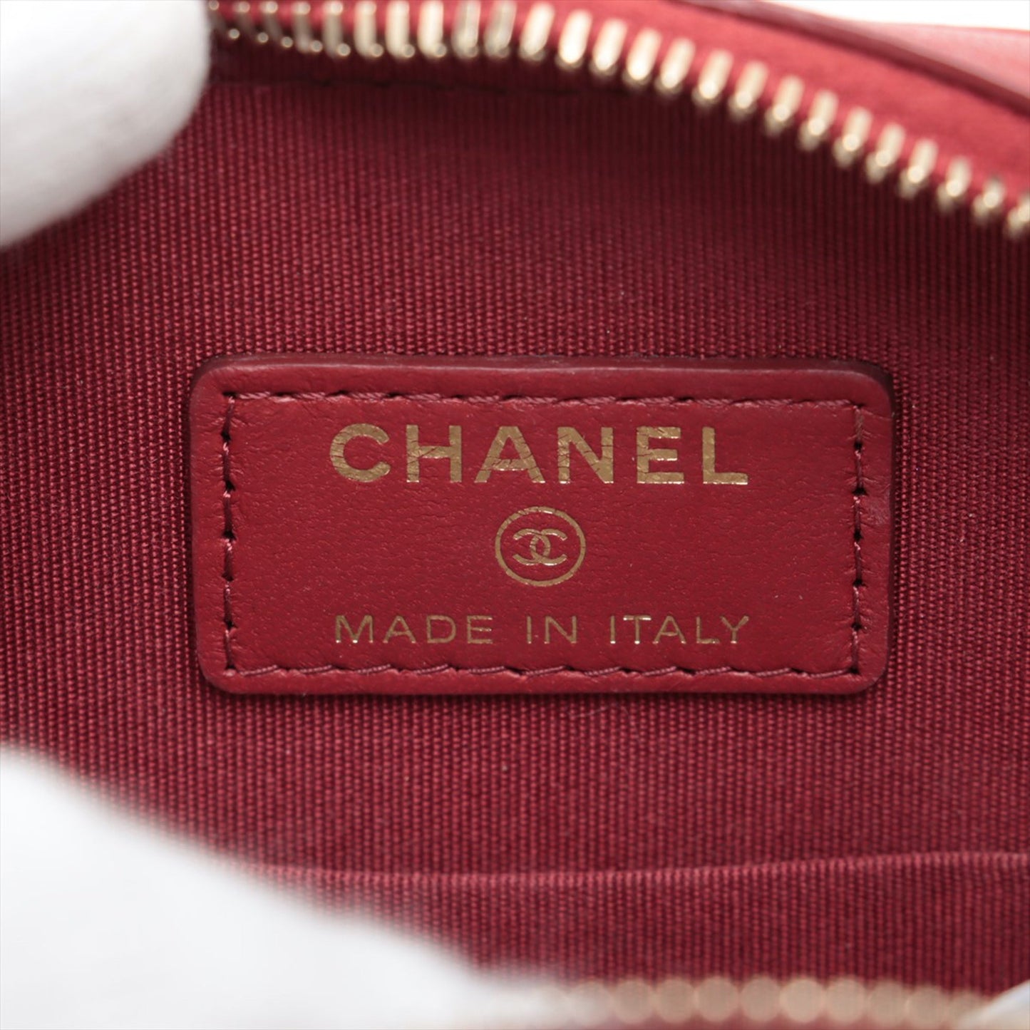 Chanel CC Quilted Lambskin Zip Phone Case