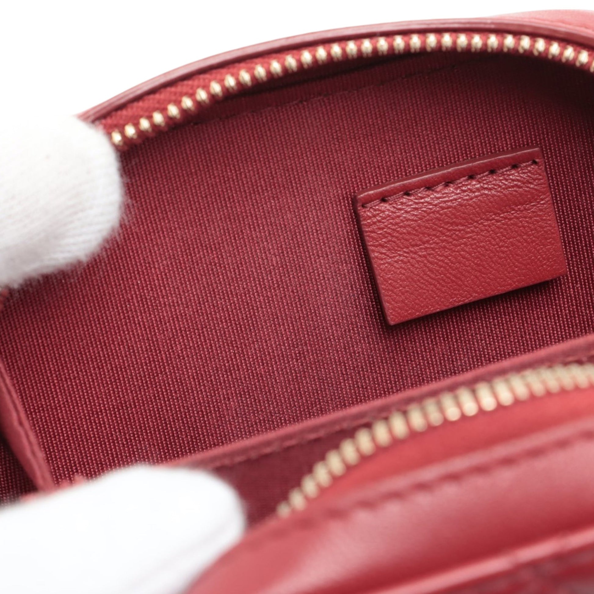 Chanel CC Quilted Lambskin Zip Phone Case