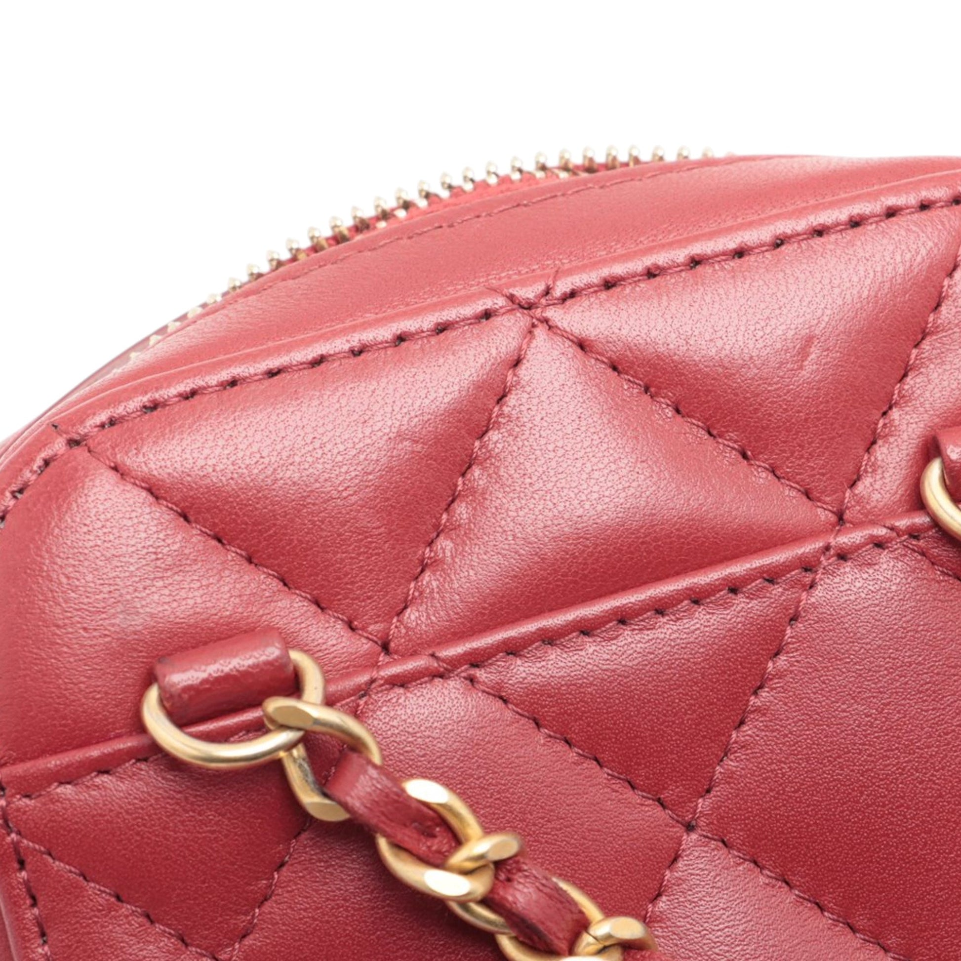Chanel CC Quilted Lambskin Zip Phone Case