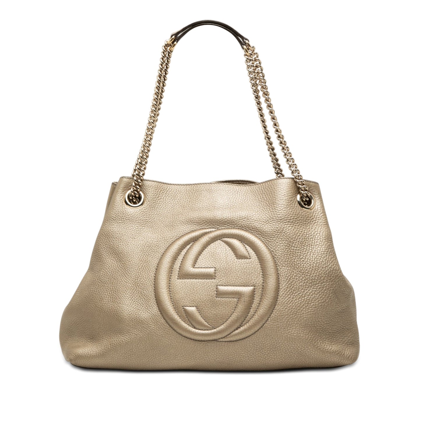Gucci Medium Metallic Calfskin Soho Chain Tote