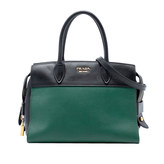 Prada Saffiano and City Calf Esplanade Satchel