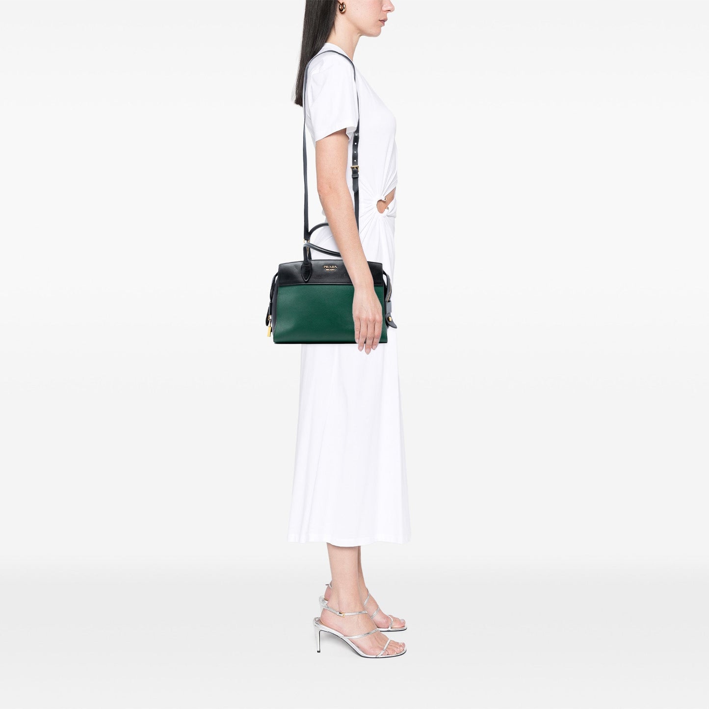 Prada Saffiano and City Calf Esplanade Satchel