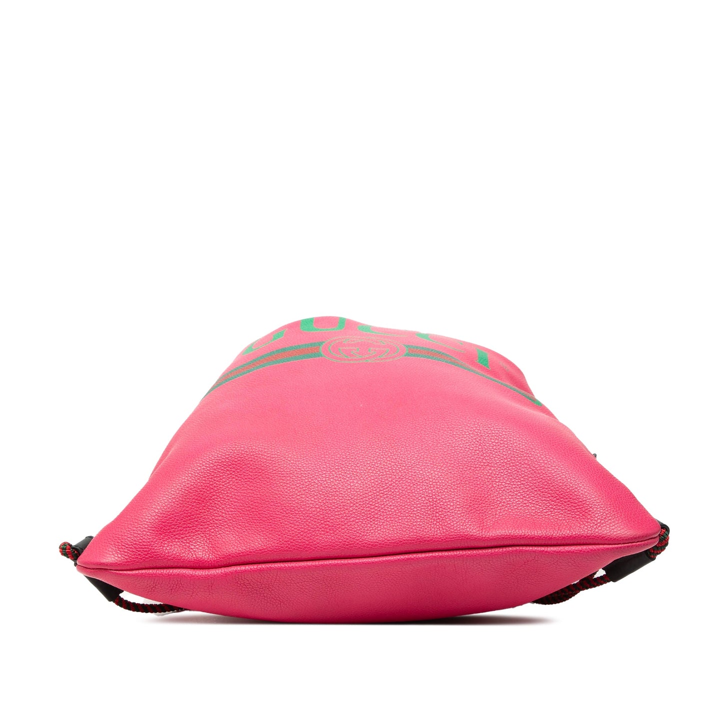 Gucci Leather Logo Drawstring Backpack