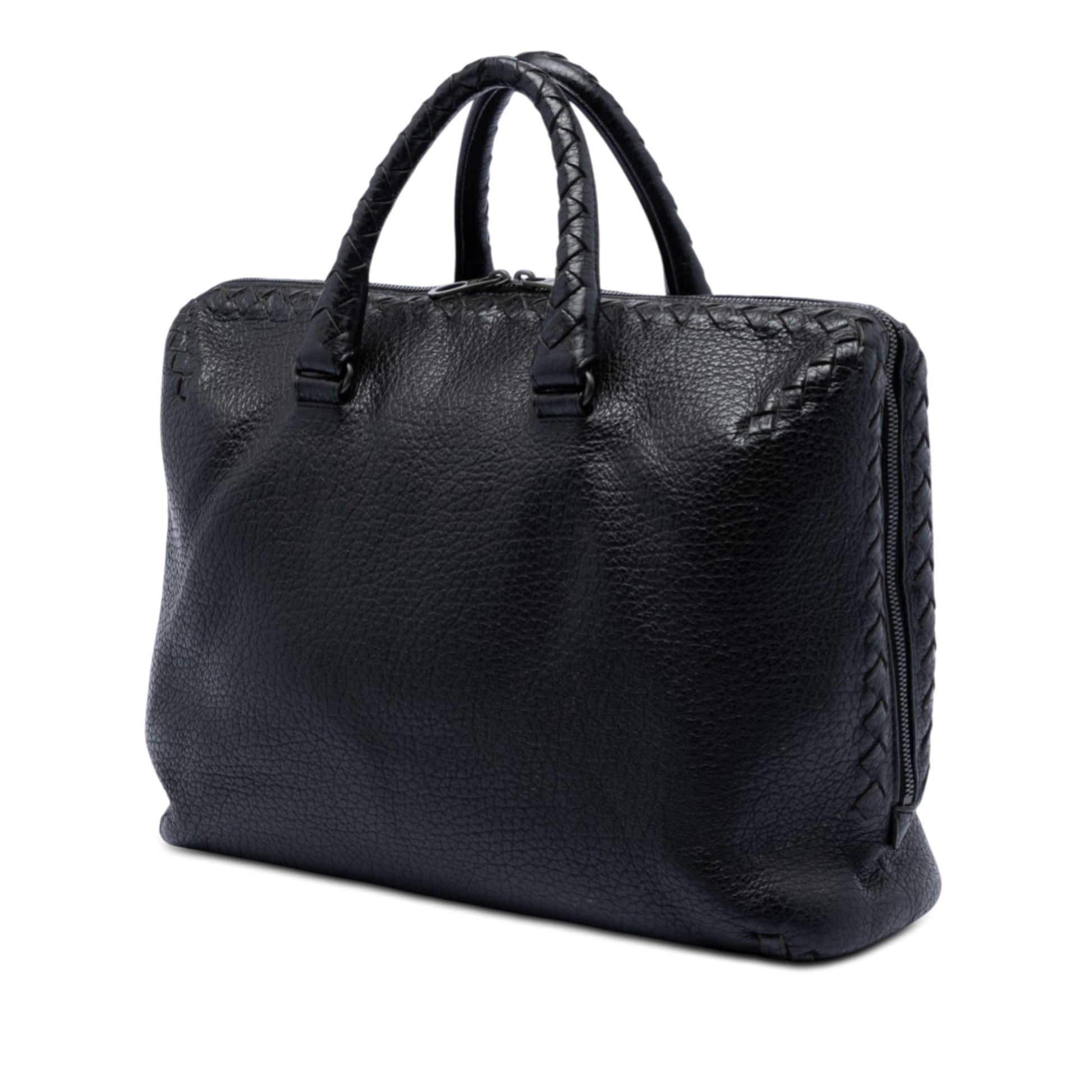 Intrecciato Trimmed Cervo Briefcase