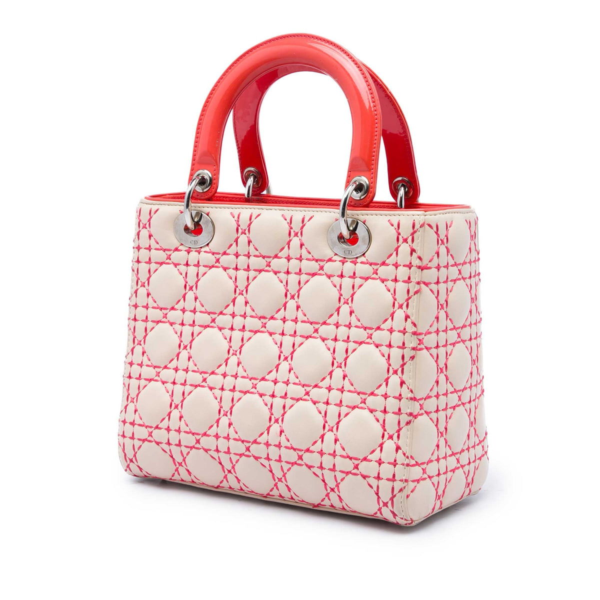 Dior Medium Lambskin Cannage Stitched Lady Dior