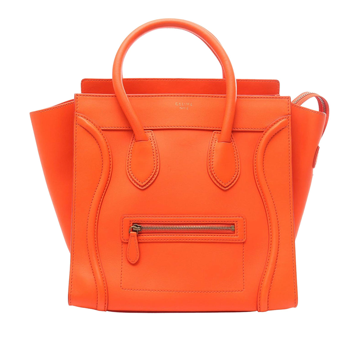 Celine Mini Leather Luggage Tote