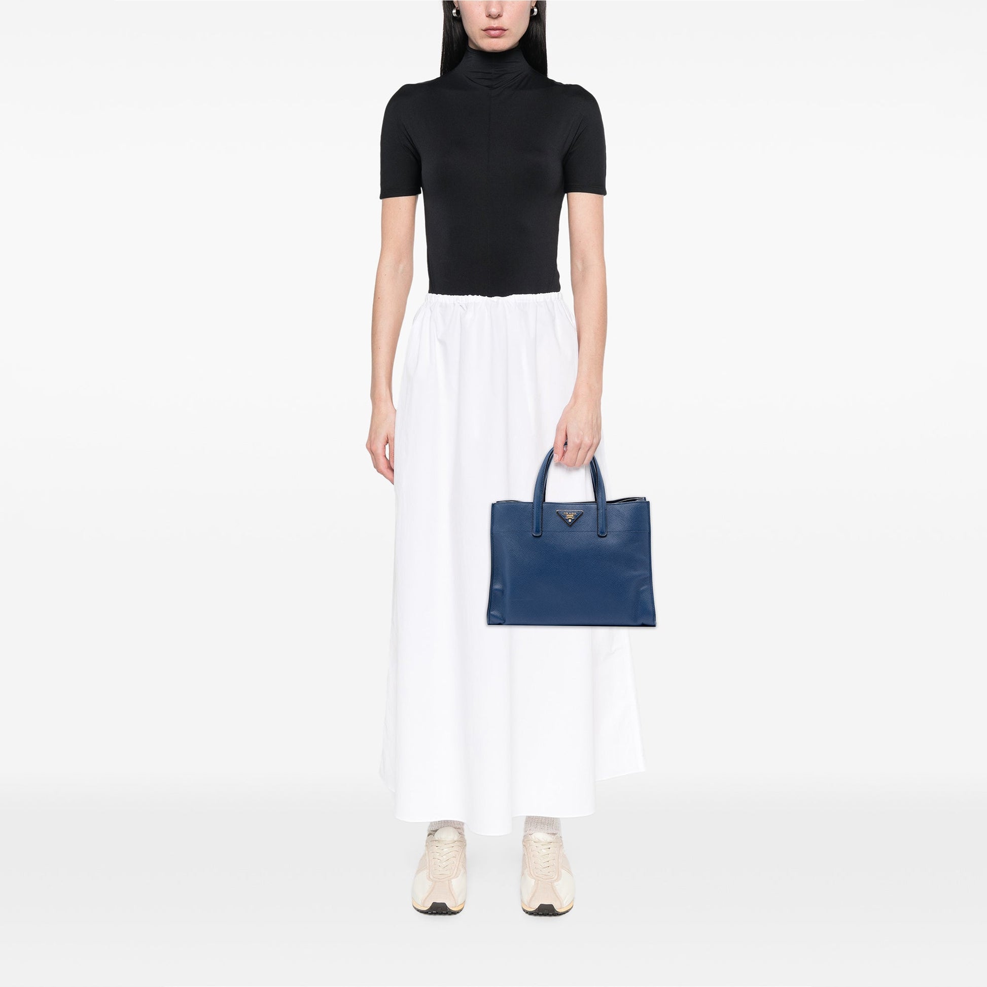 Prada Saffiano Soft Triple Pocket Tote