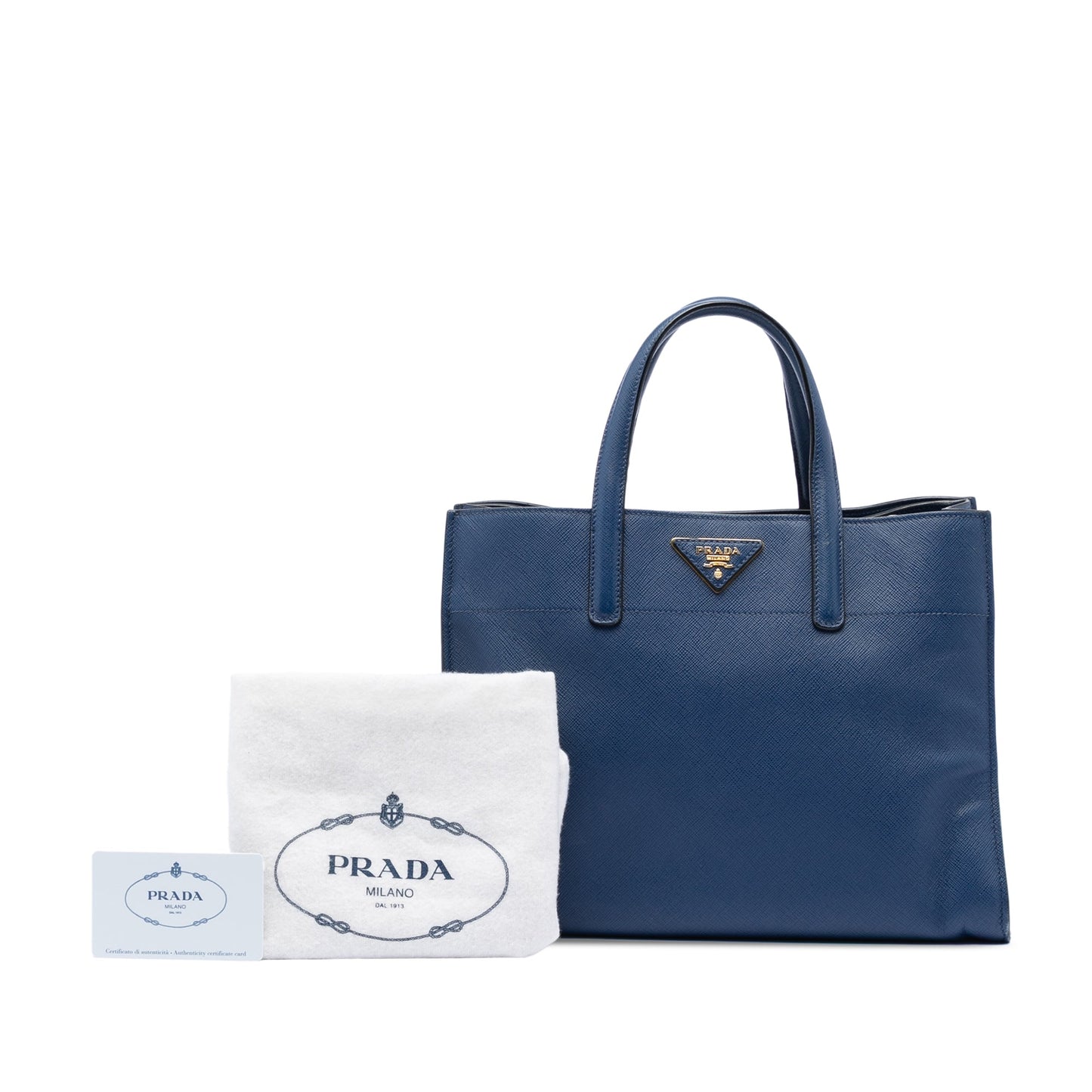 Prada Saffiano Soft Triple Pocket Tote