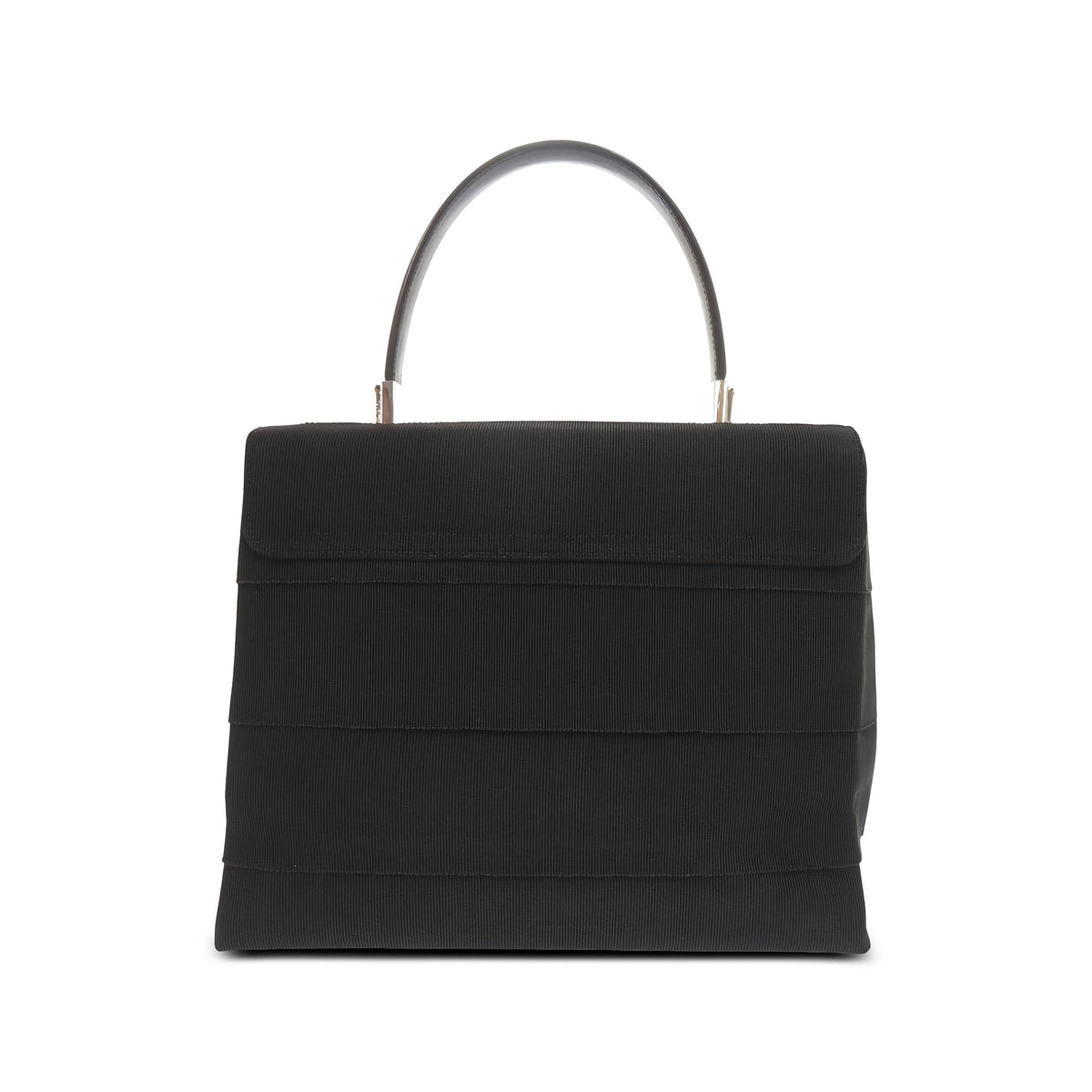 Ferragamo Canvas Gancini Satchel — Black