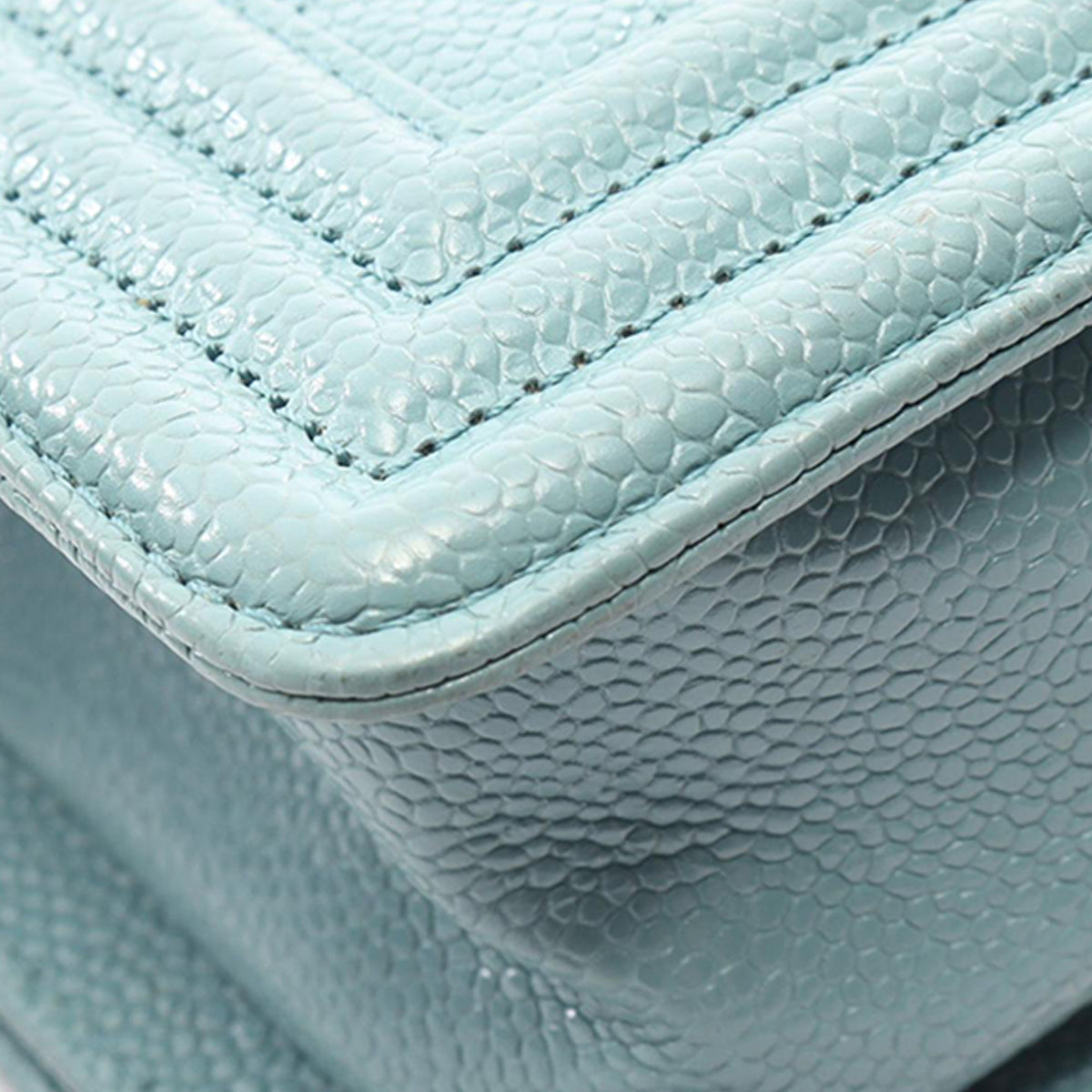 Chanel Small Quilted Caviar Boy Flap — Blue