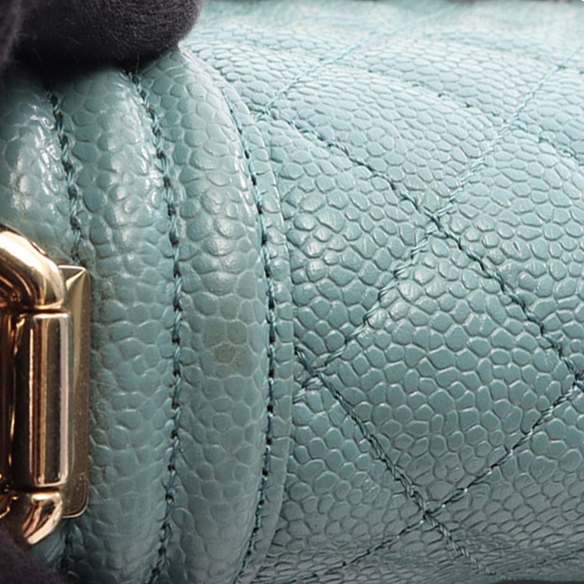 Chanel Small Quilted Caviar Boy Flap — Blue