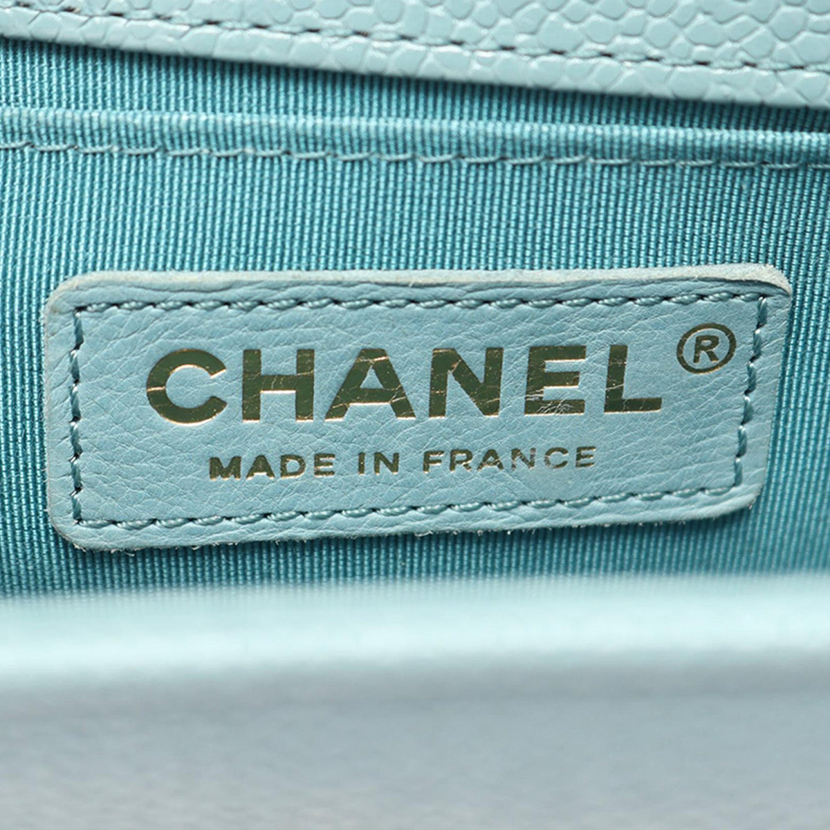 Chanel Small Quilted Caviar Boy Flap — Blue