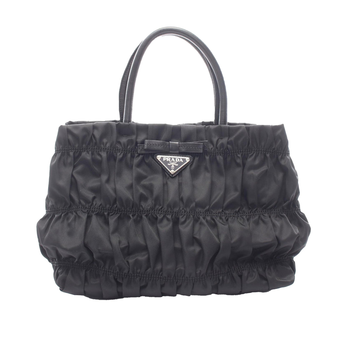 Prada Tessuto Gaufre Bow Handbag