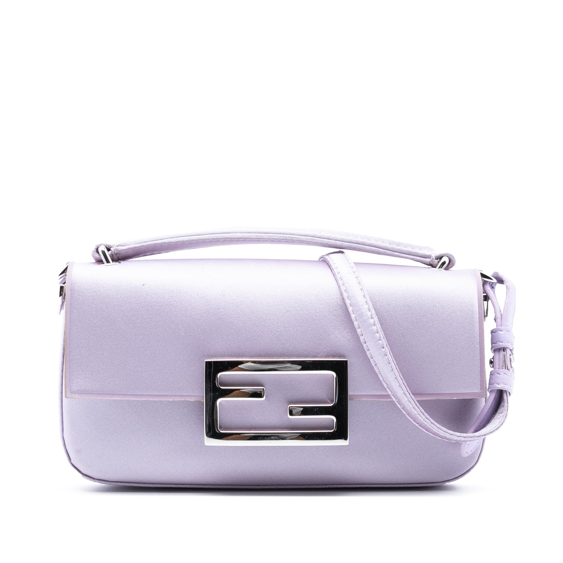Fendi Satin Baguette Phone Pouch Satchel
