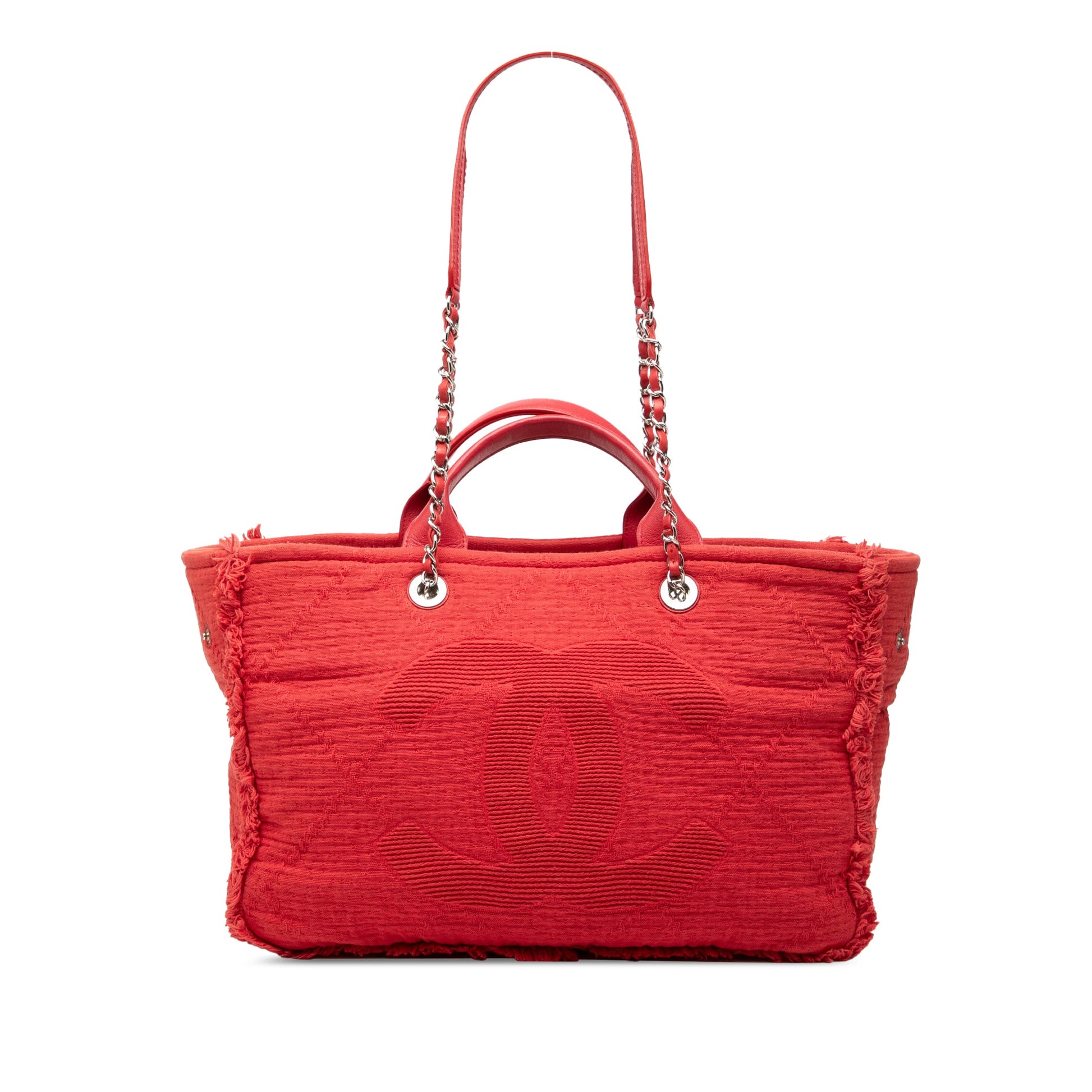 Chanel Medium CC Quilted Canvas Double Face Deauville Tote