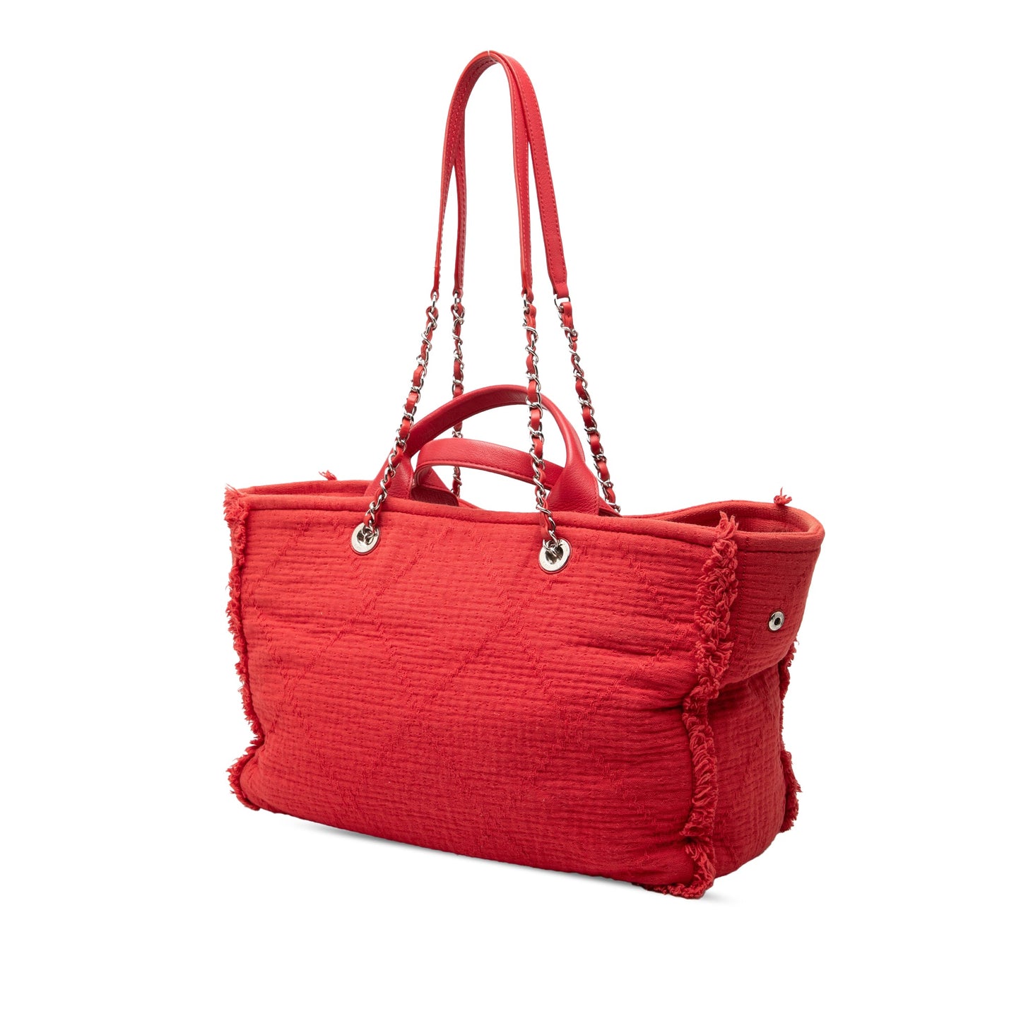 Chanel Medium CC Quilted Canvas Double Face Deauville Tote