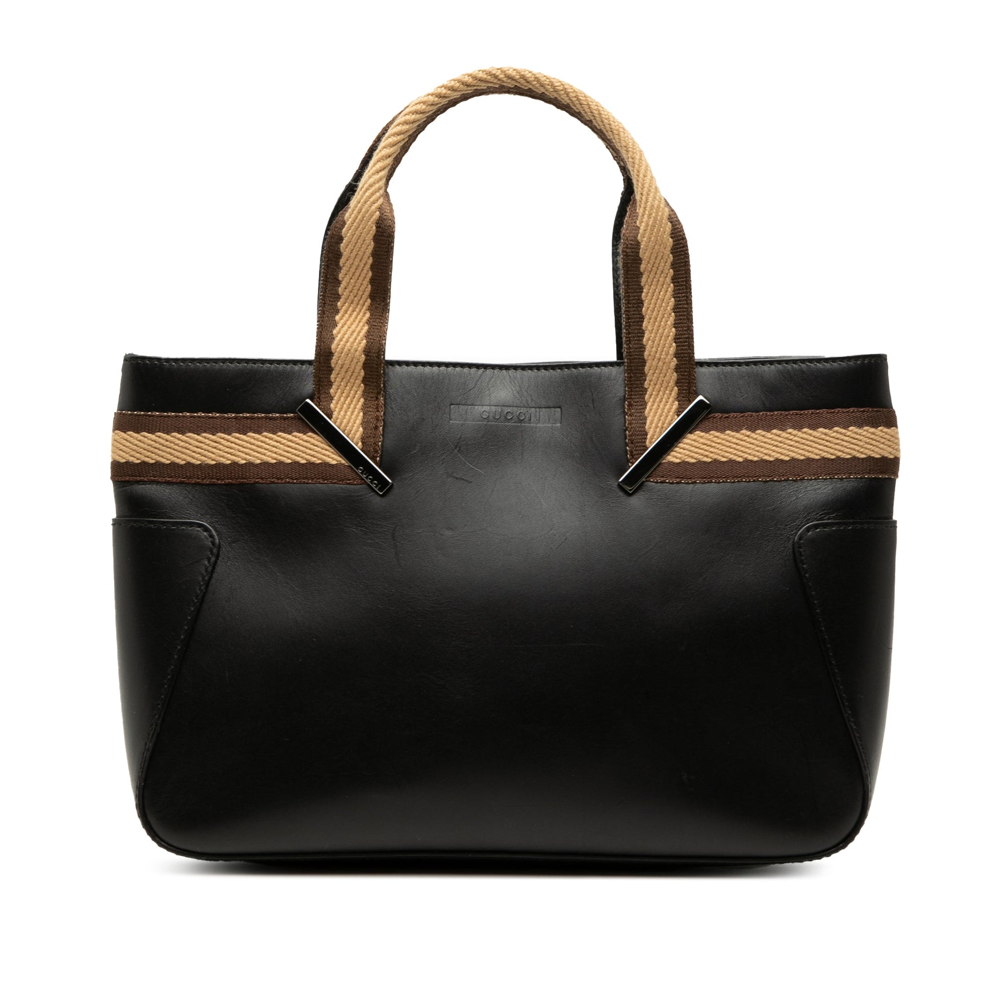 Gucci Calfskin Web Handbag