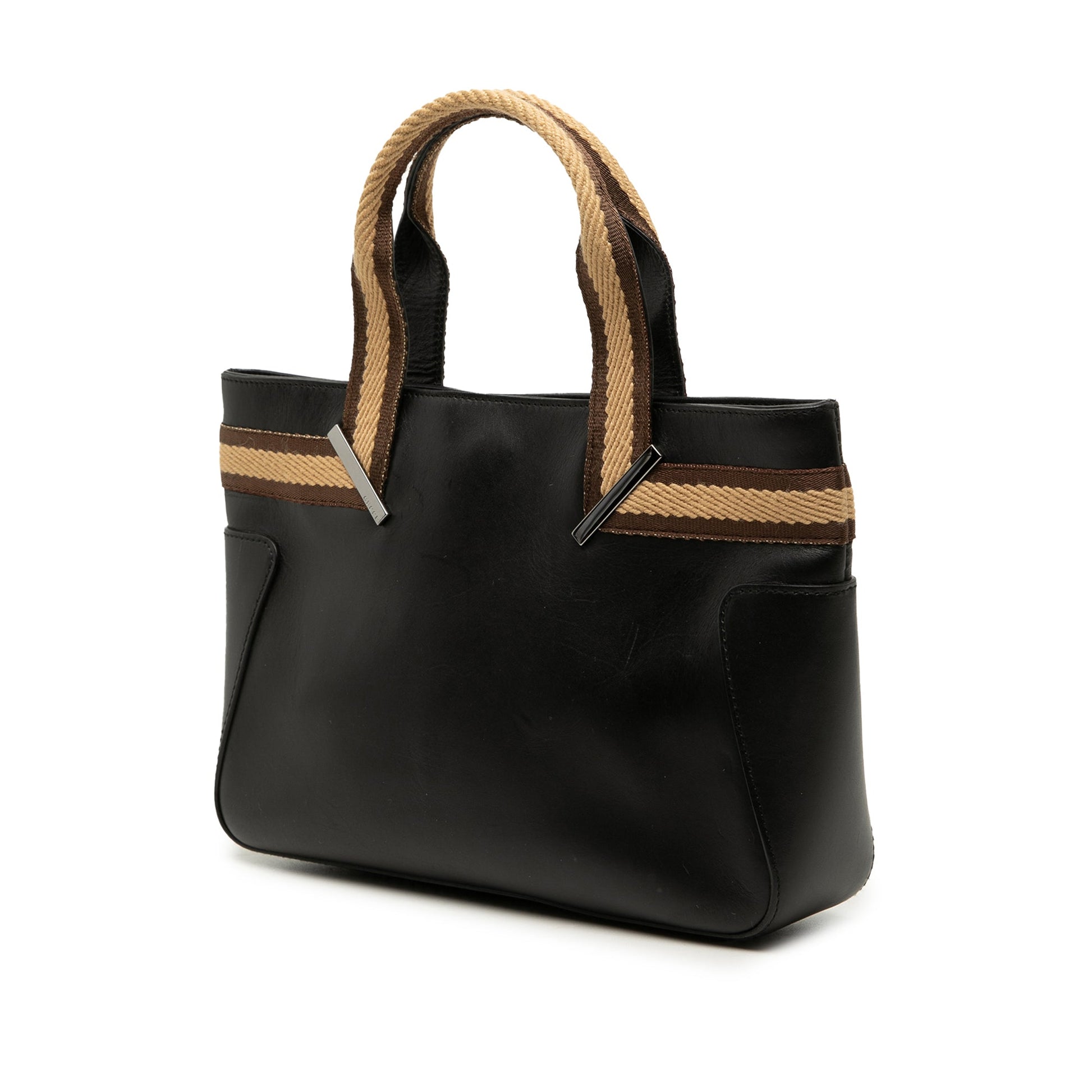 Gucci Calfskin Web Handbag
