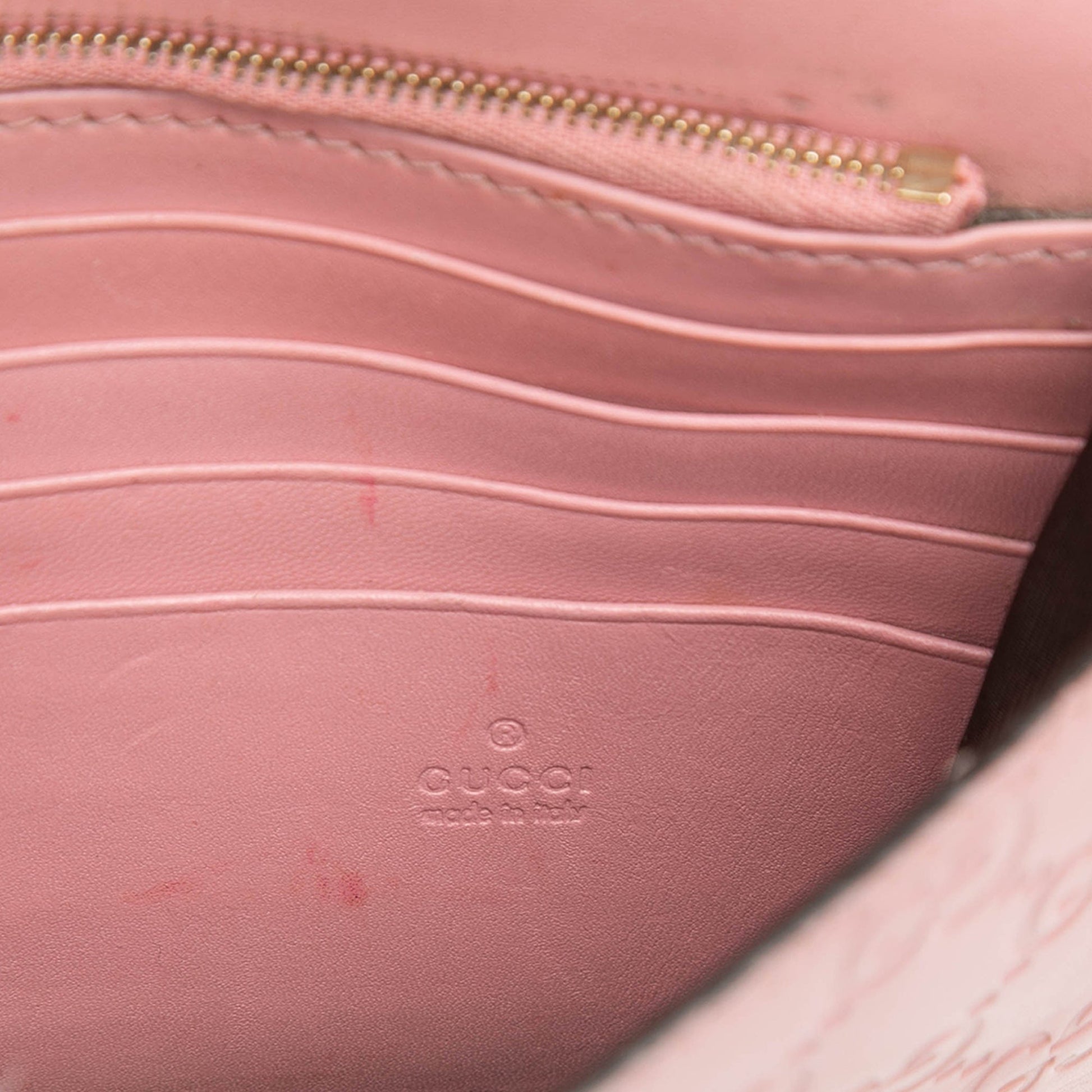 Gucci Guccissima Interlocking G Wallet On Chain