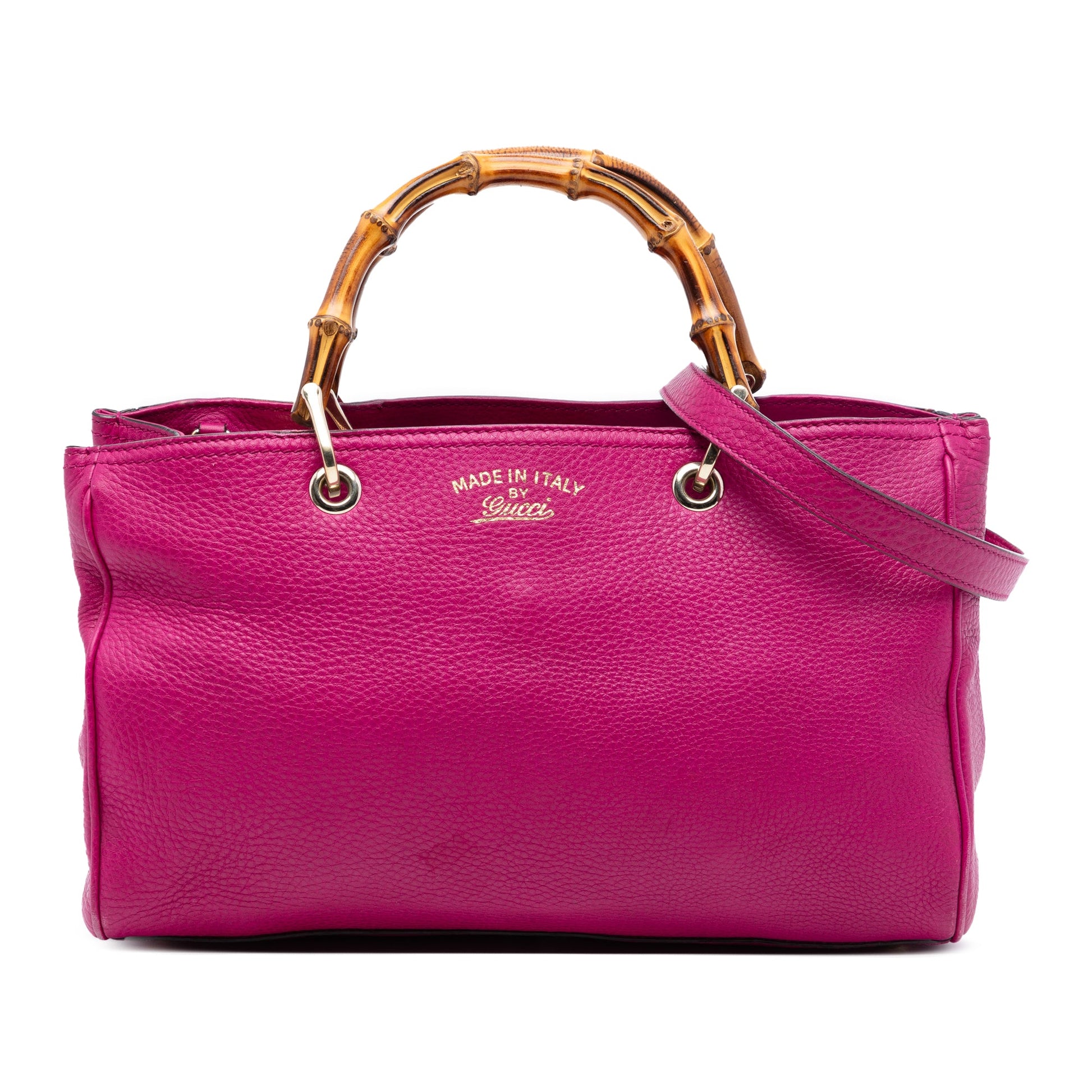 Gucci Medium Calfskin Bamboo Shopper Satchel