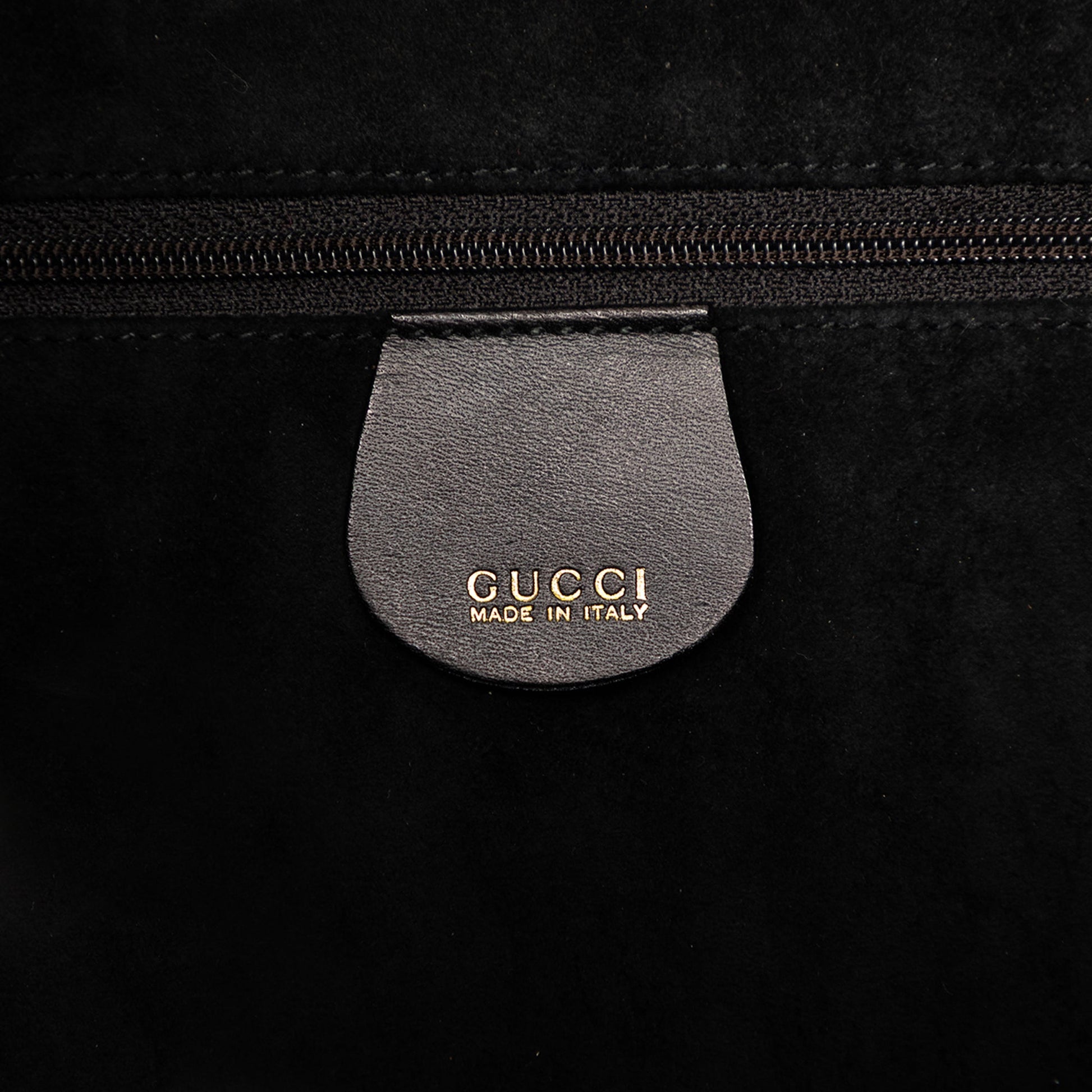 Gucci Woven Leather Bamboo Satchel