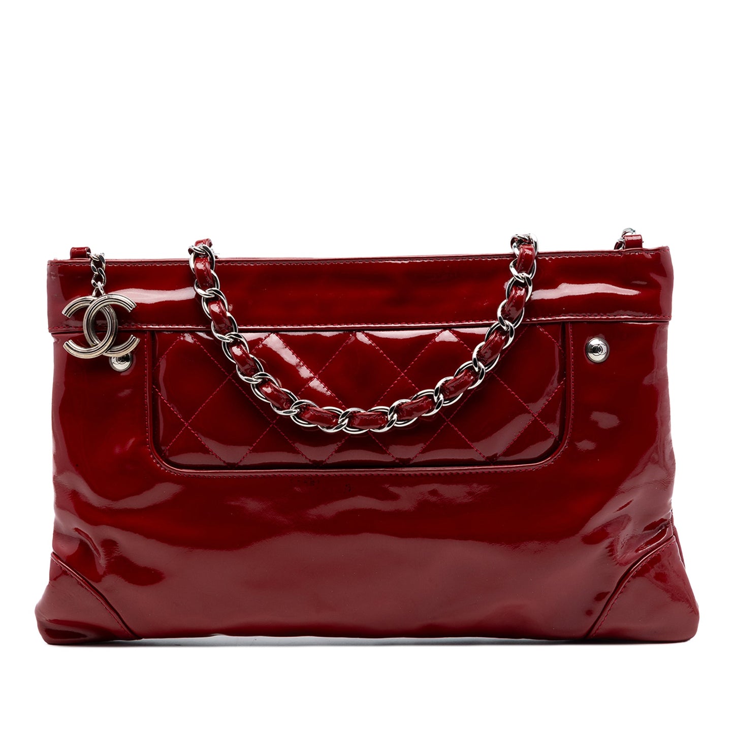 Chanel CC Quilted Patent Chain Shoulder Bag
